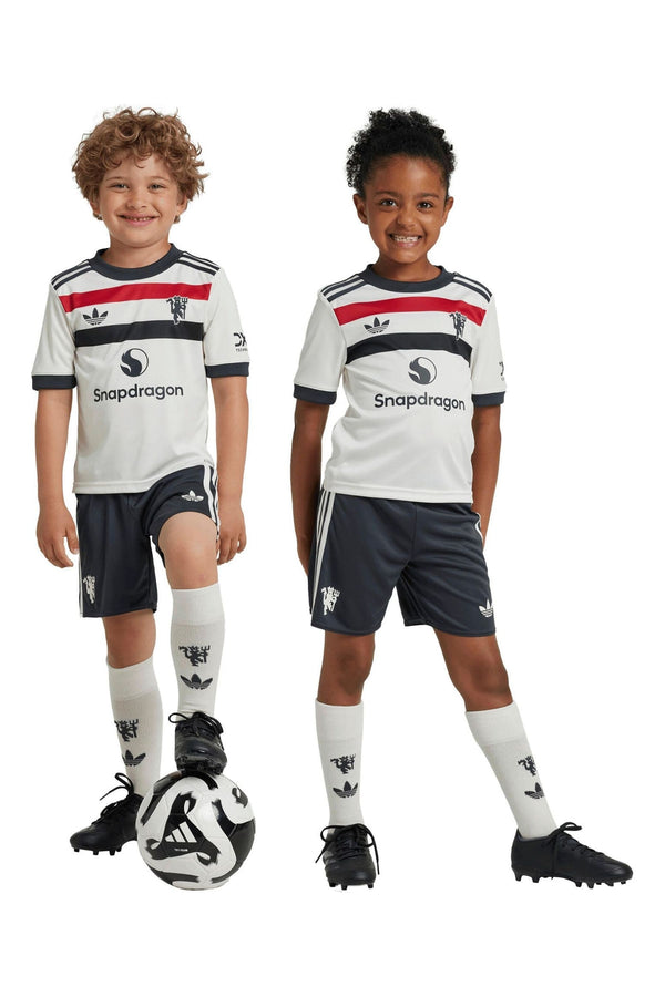 adidas White Manchester United Third Minikit 2024-25