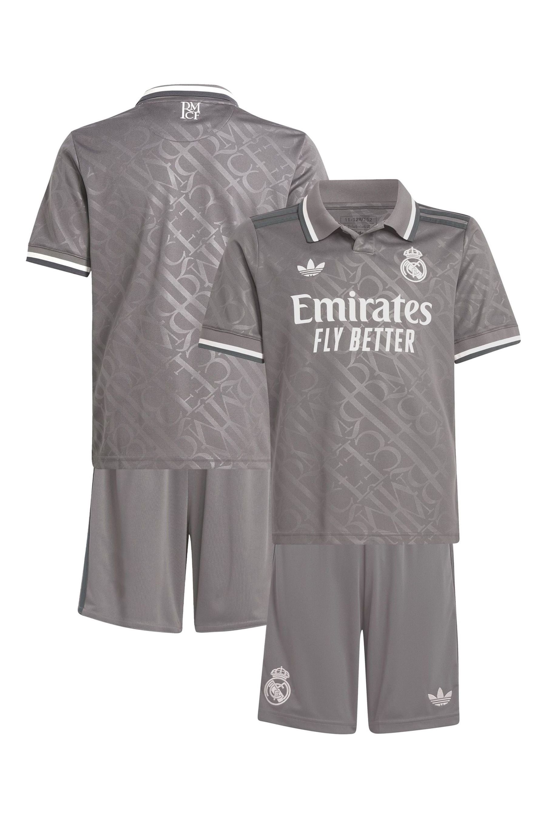 adidas Grey Real Madrid Third Youthkit 2024-25