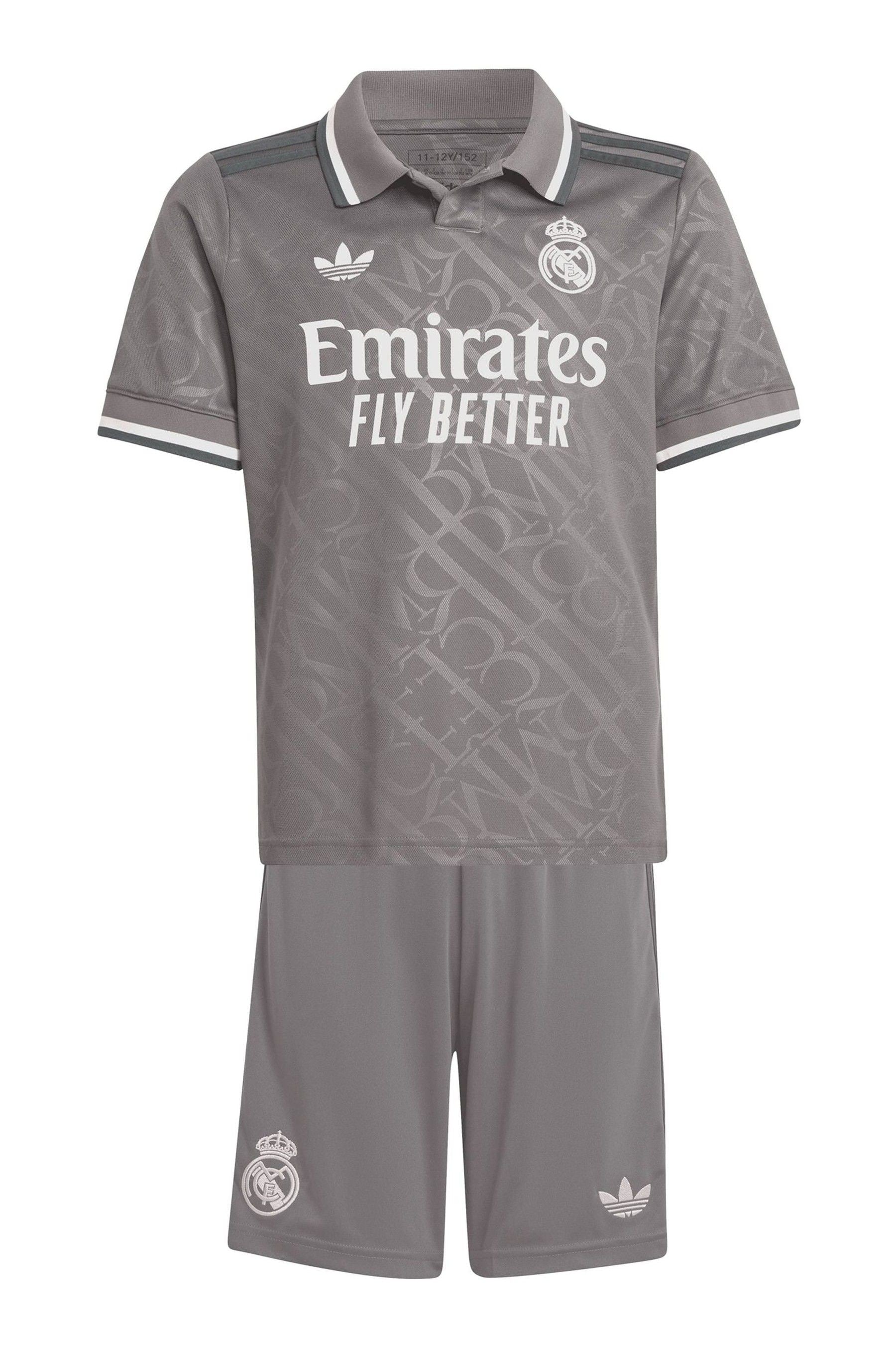 adidas Grey Real Madrid Third Youthkit 2024-25