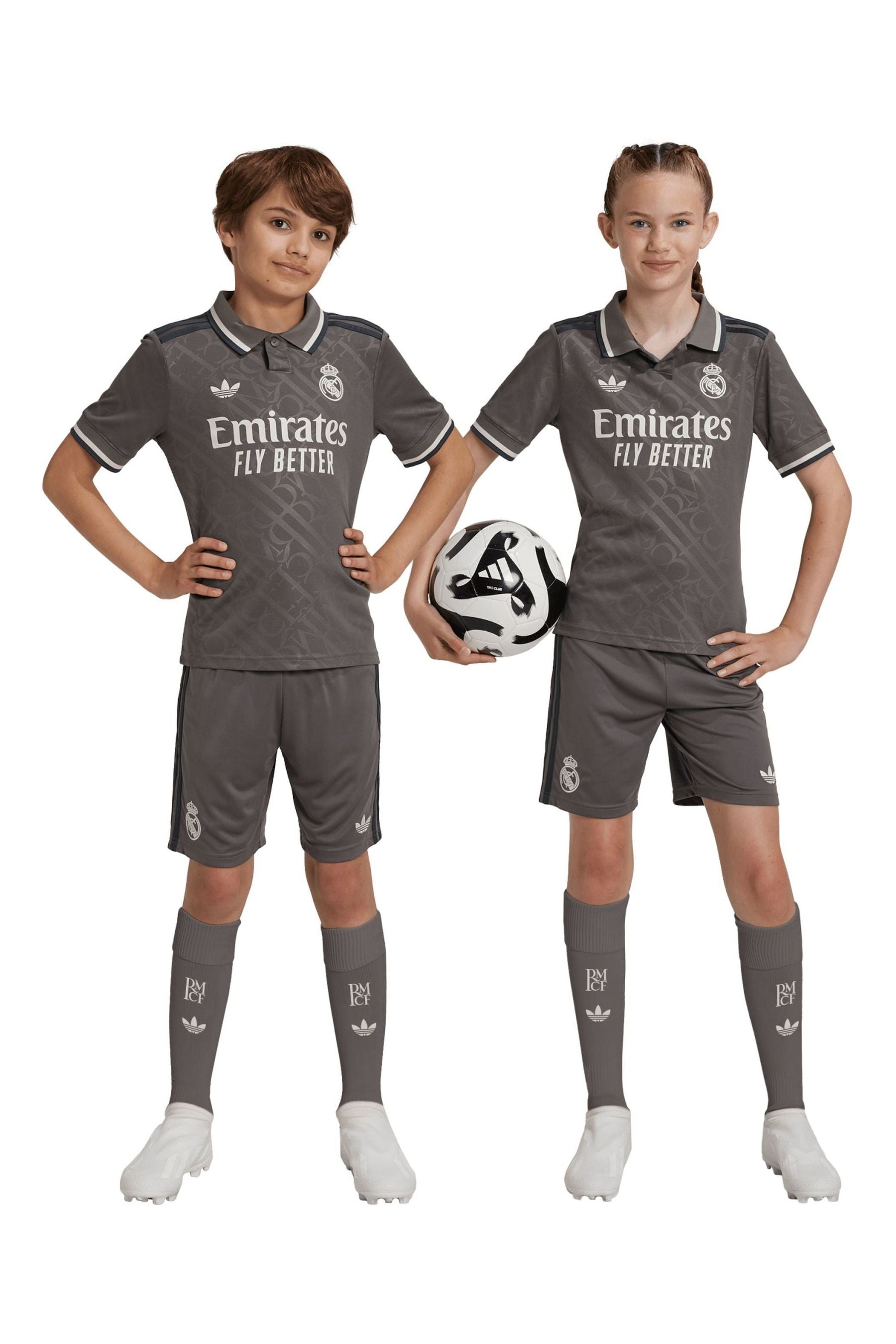 adidas Grey Real Madrid Third Youthkit 2024-25