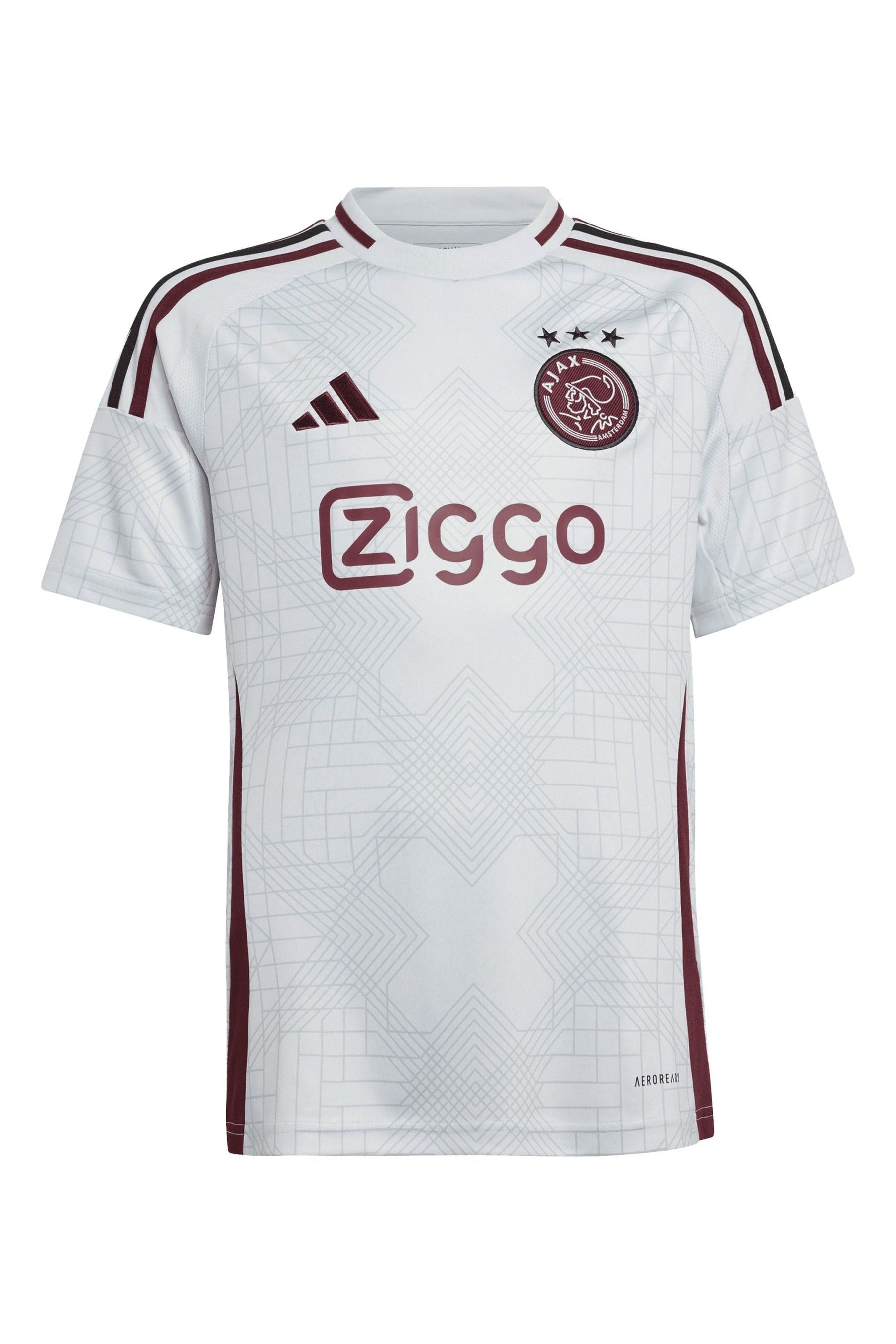 adidas White Kids Ajax Third Shirt 2024-25