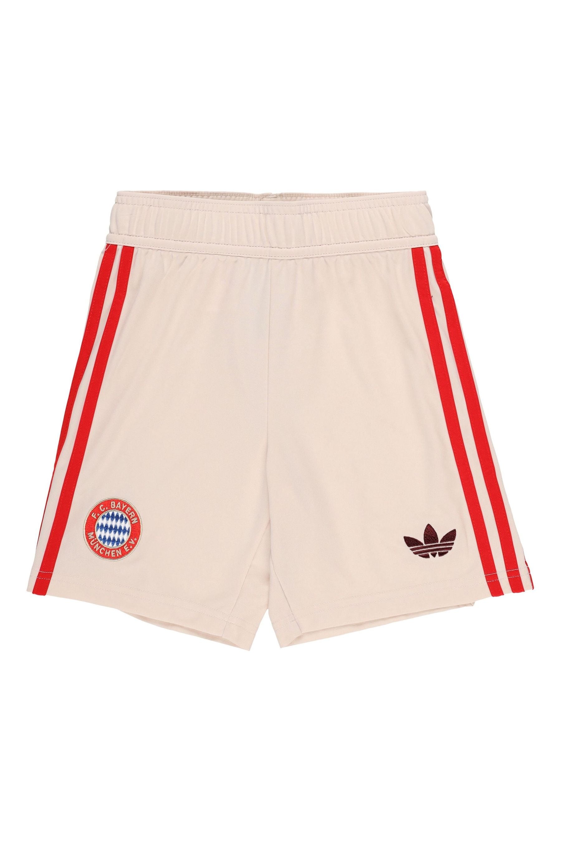 adidas White Kids FC Bayern Third Shorts 2024-25