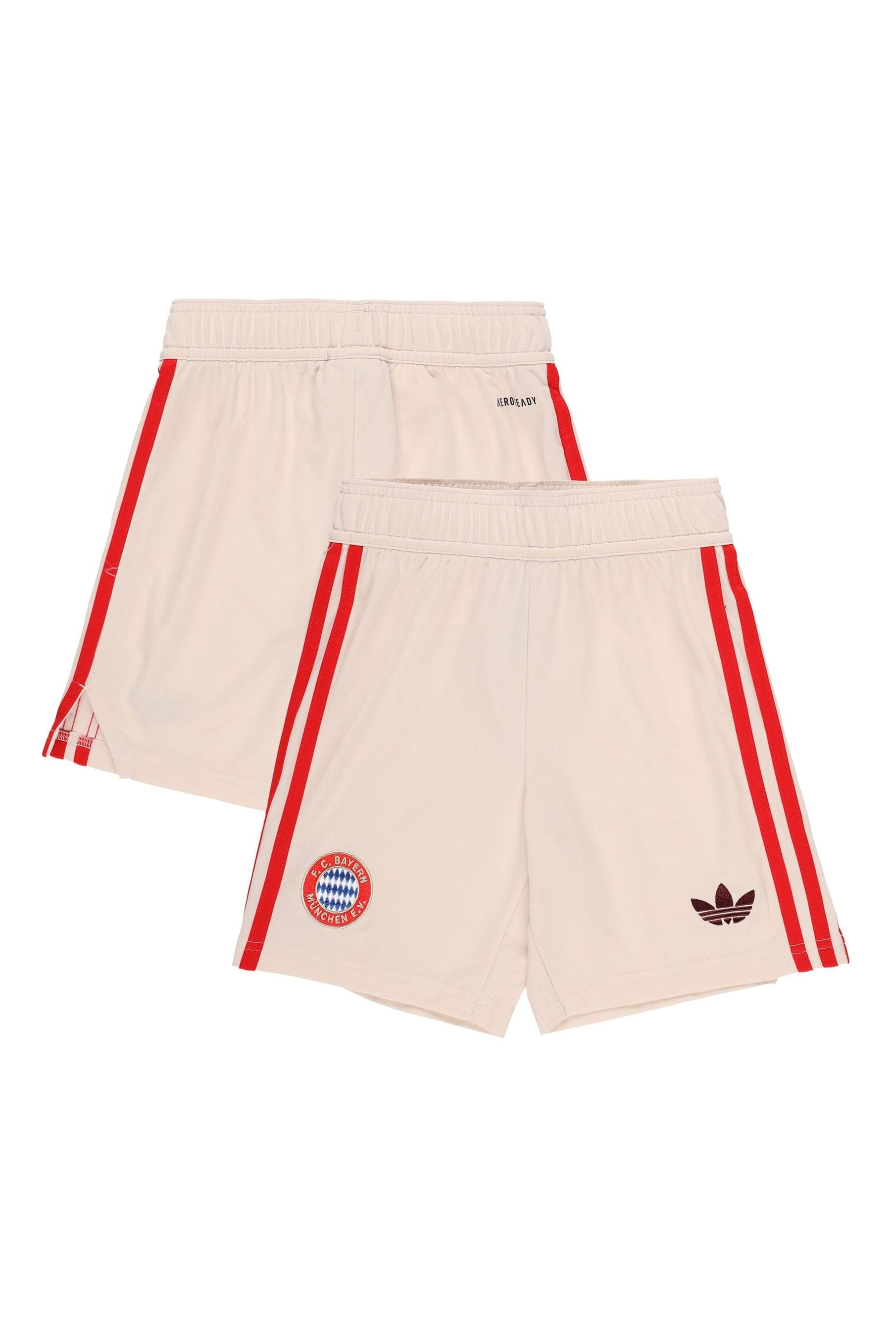 adidas White Kids FC Bayern Third Shorts 2024-25