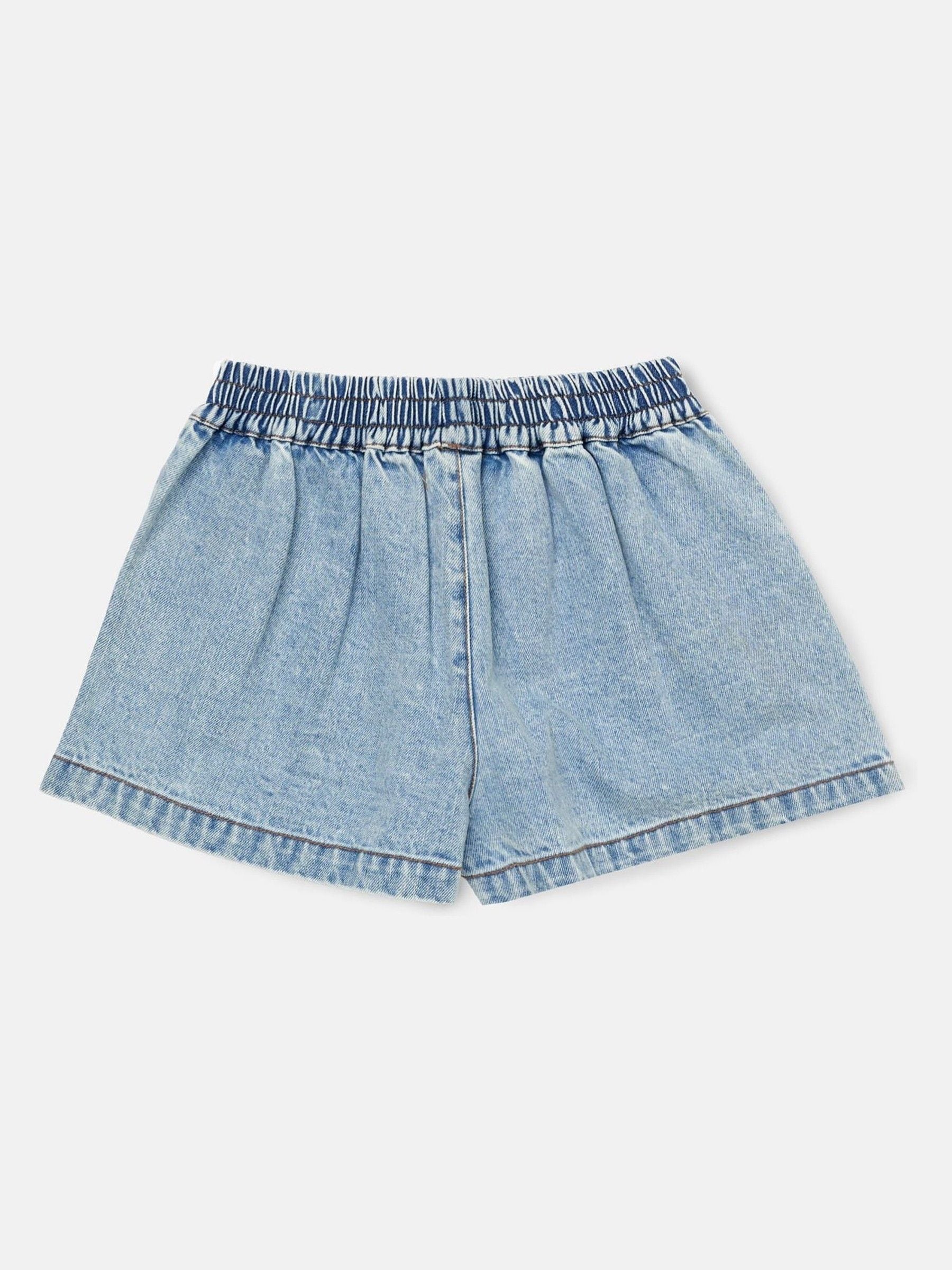 Angel & Rocket Blue Zeta Denim Diamonte Pull On 100% Cotton Short