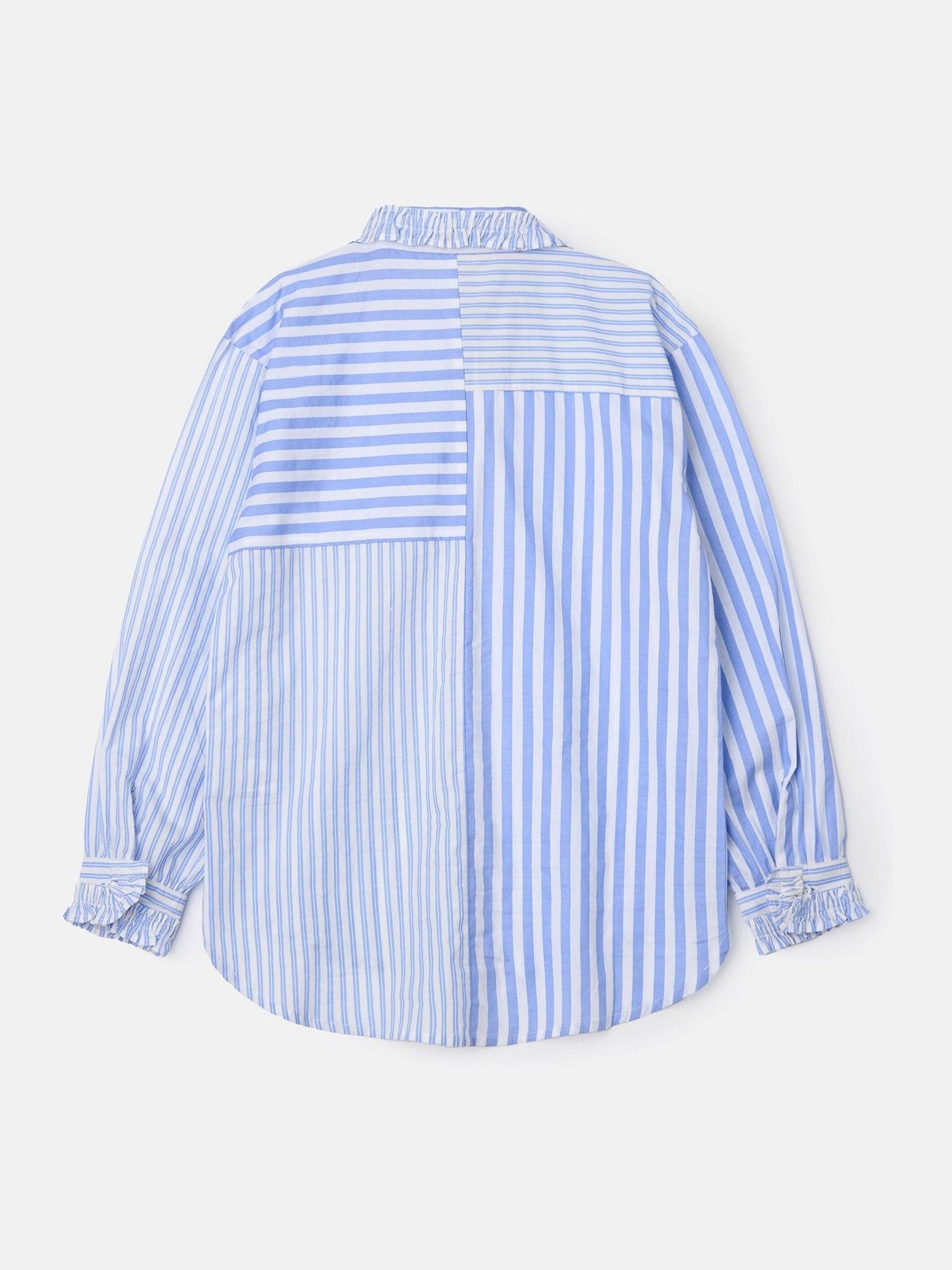 Angel & Rocket Blue Adele Mix Stripe 100% Cotton Shirt