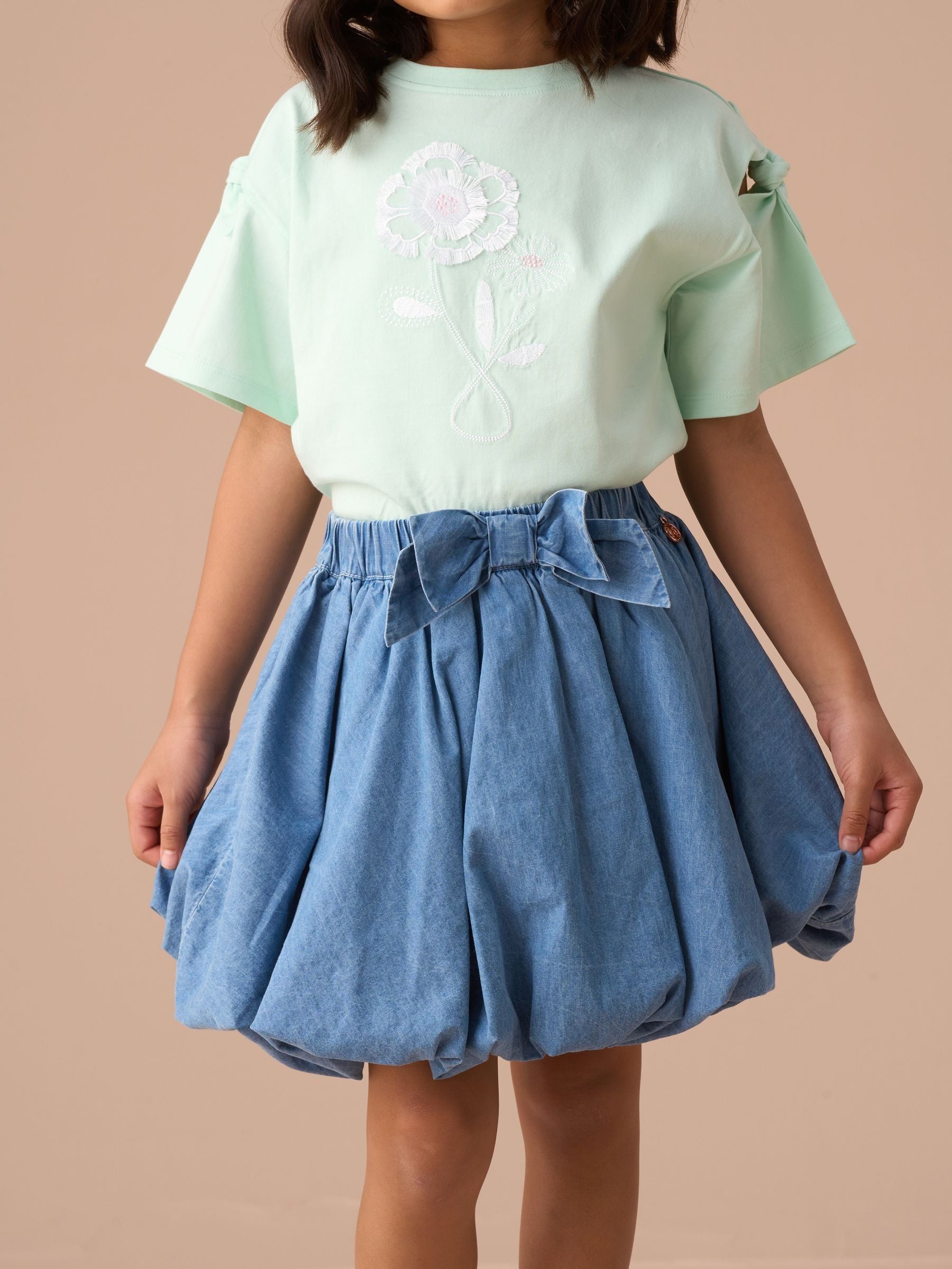 Angel & Rocket Blue Annie Puffball Denim Skirt