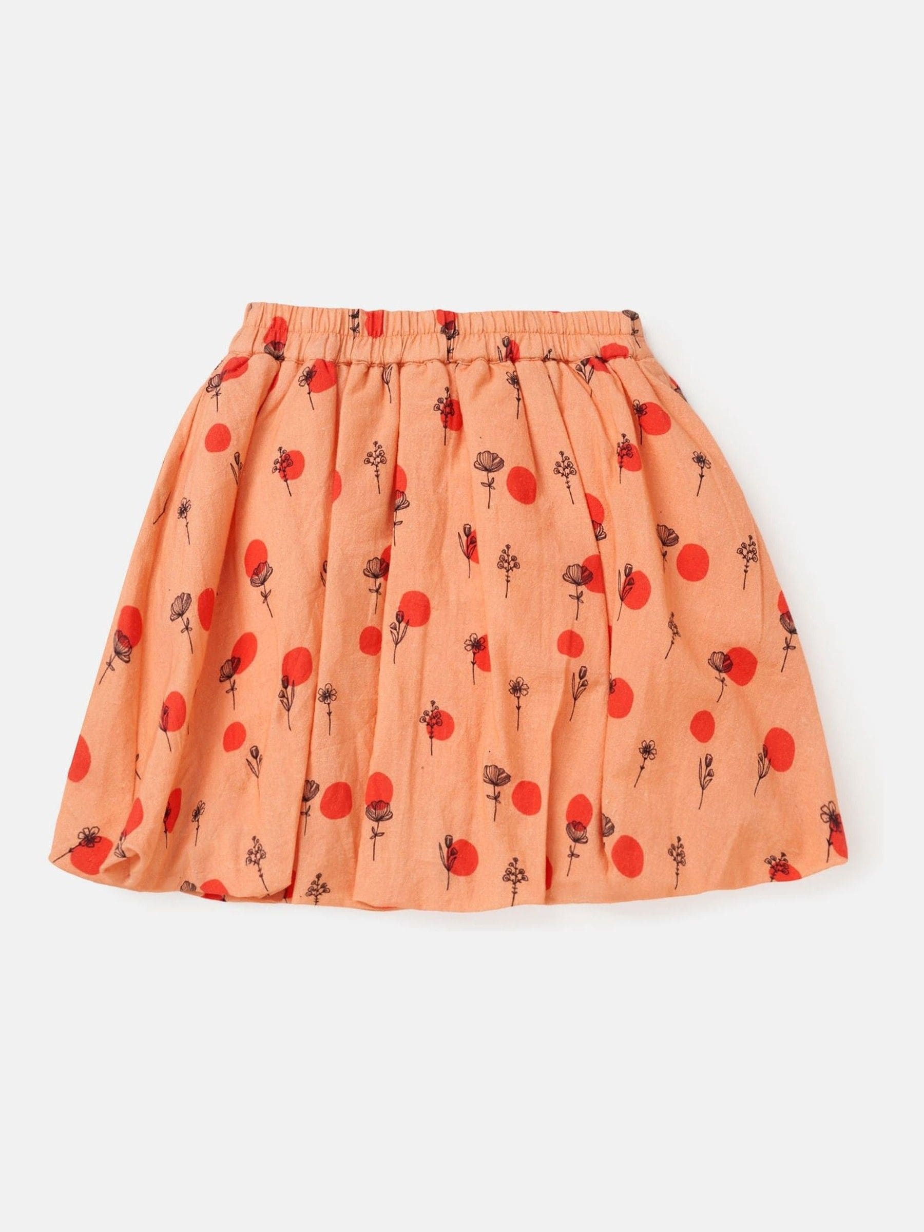 Angel & Rocket Orange Annie Puffball Denim Skirt