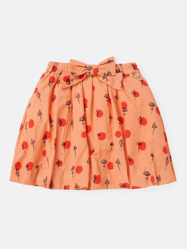 Angel & Rocket Orange Annie Puffball Denim Skirt