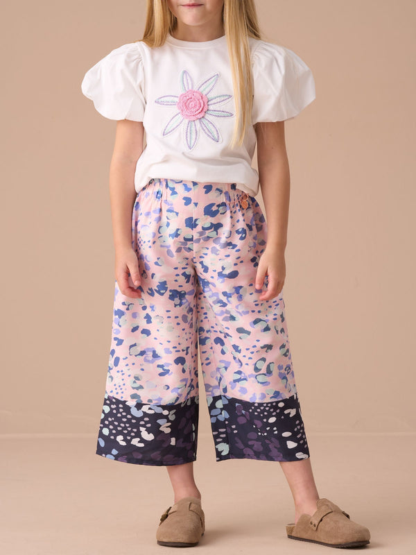 Angel & Rocket Pink Patti Border Print Trousers