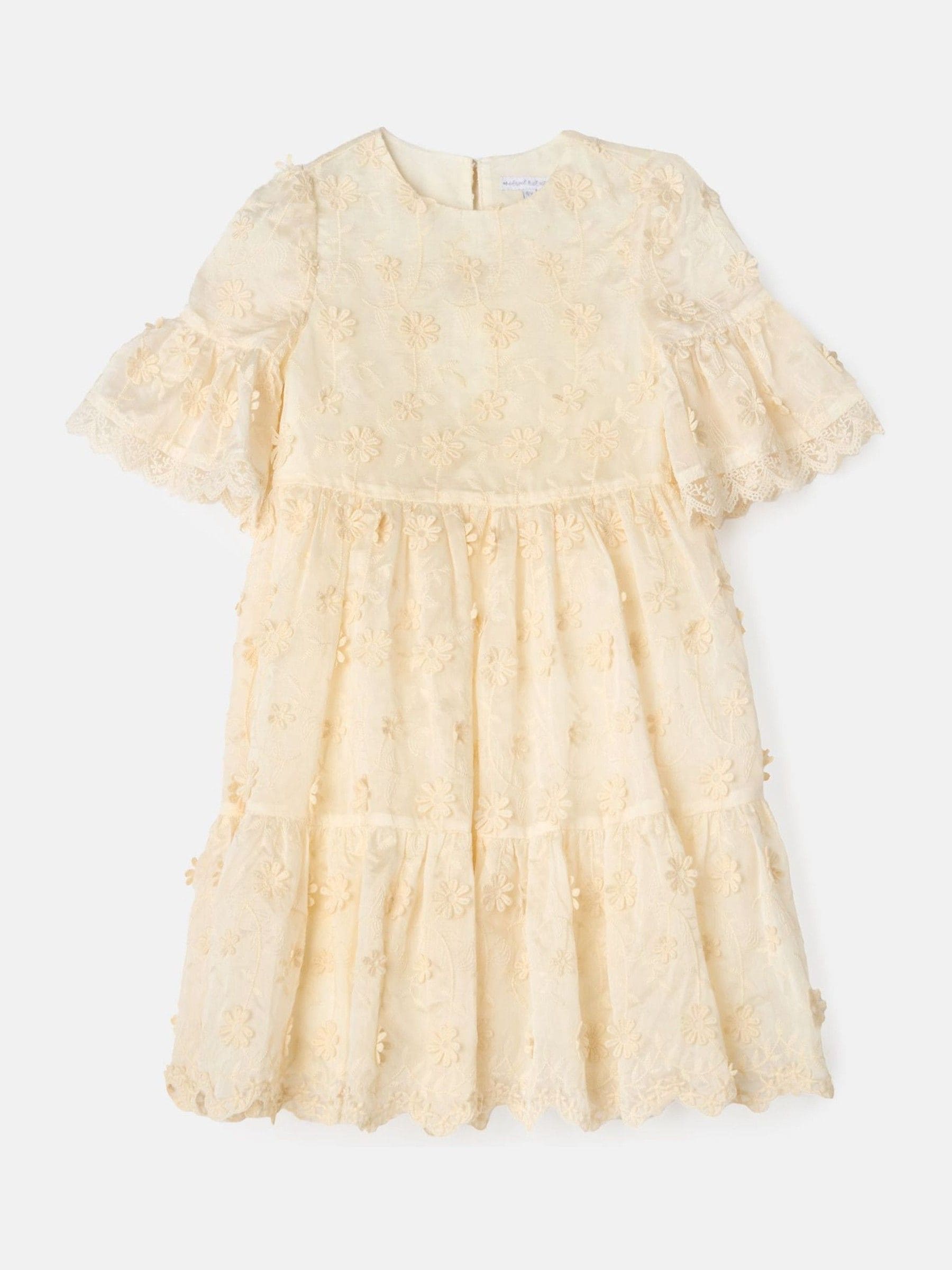 Angel & Rocket Cream Delphine Embellished Swing Dress