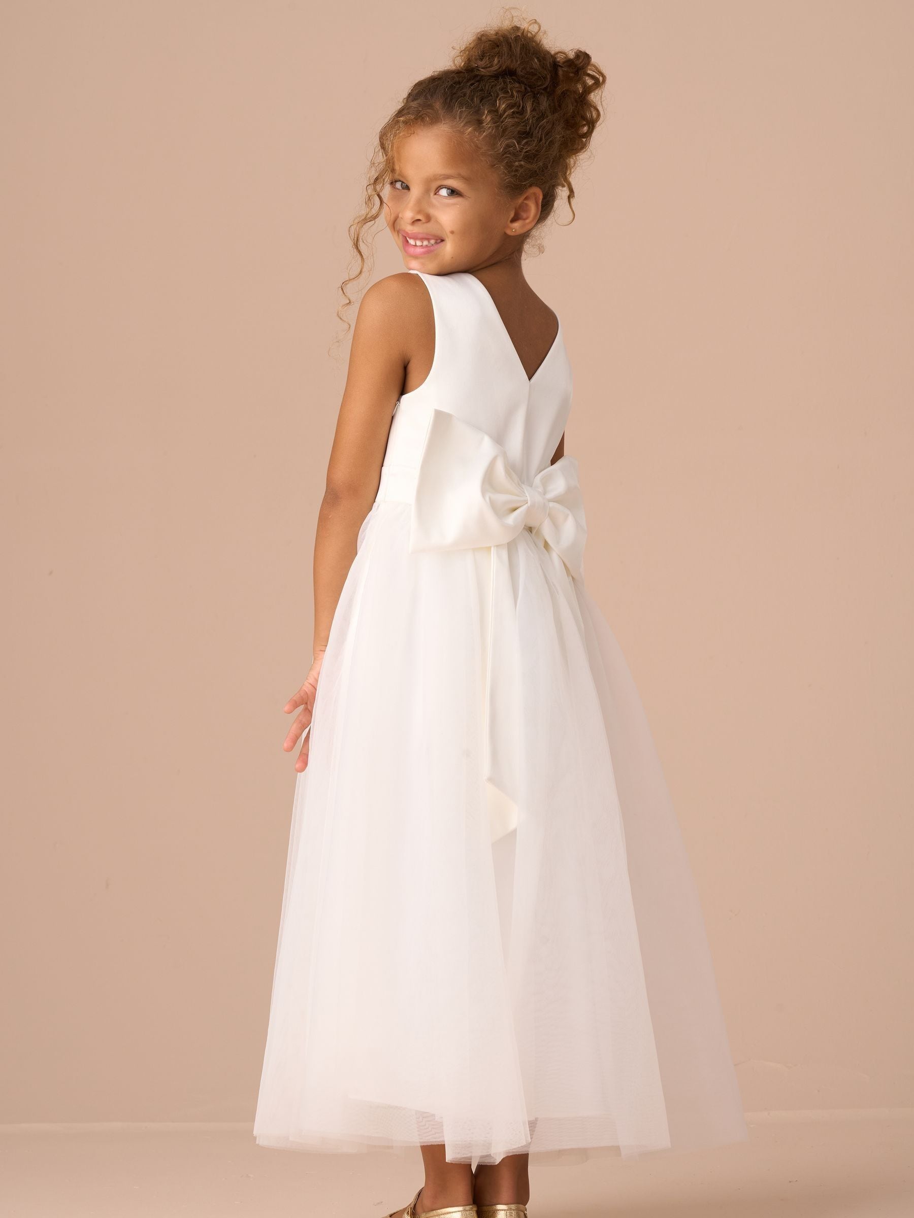 Angel & Rocket White Charlotte Ballerina Bow Dress