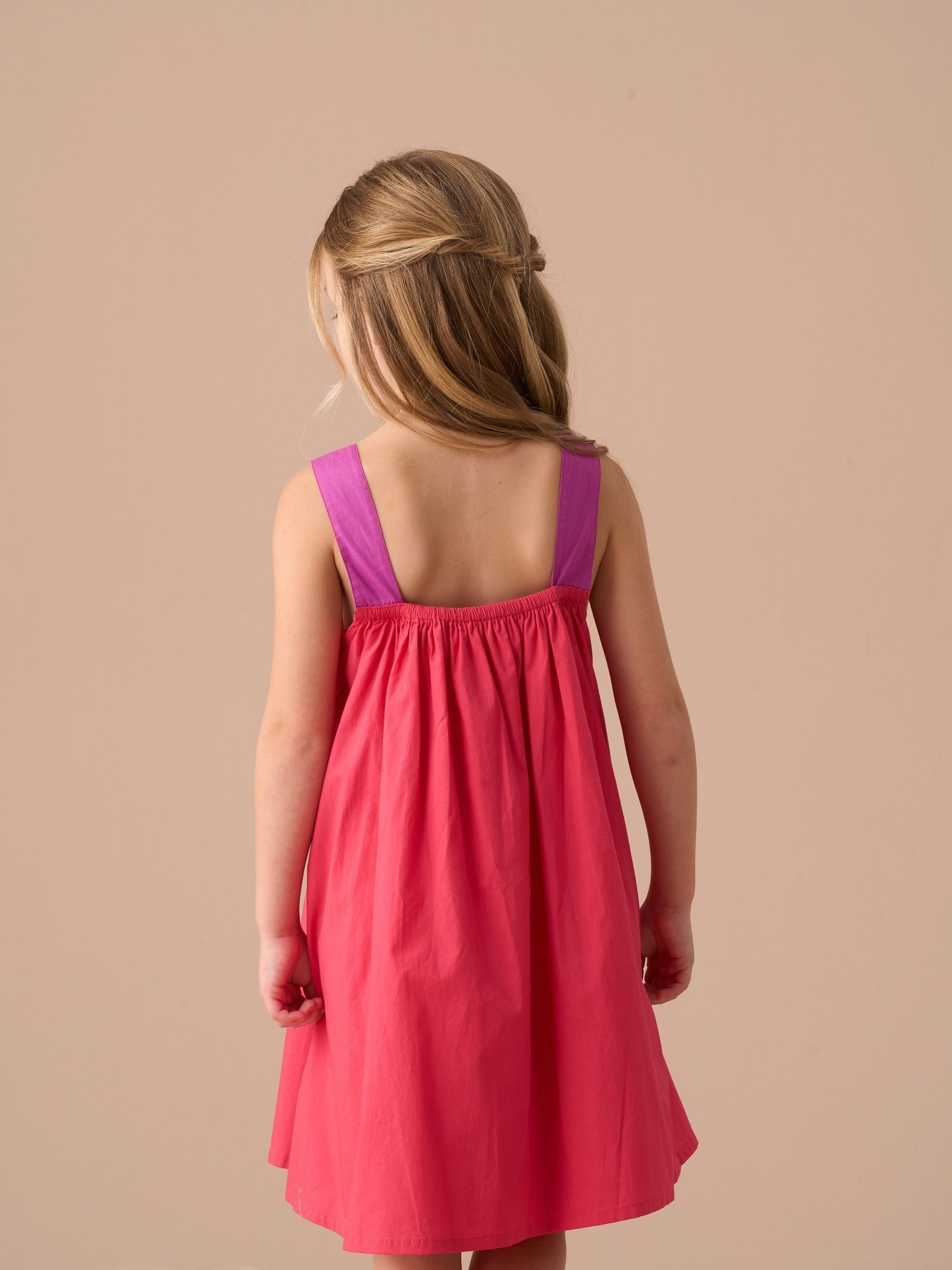 Angel & Rocket Pink Libby Pink Bow Swing Dress