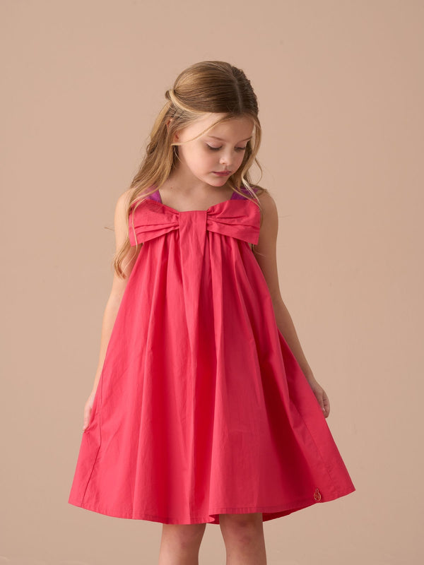 Angel & Rocket Pink Libby Pink Bow Swing Dress