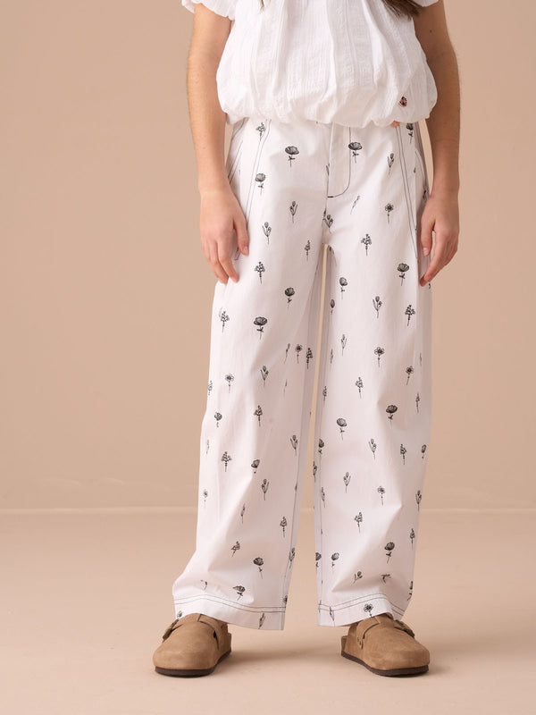 Angel & Rocket White Estelle Poplin 100% Cotton Trousers