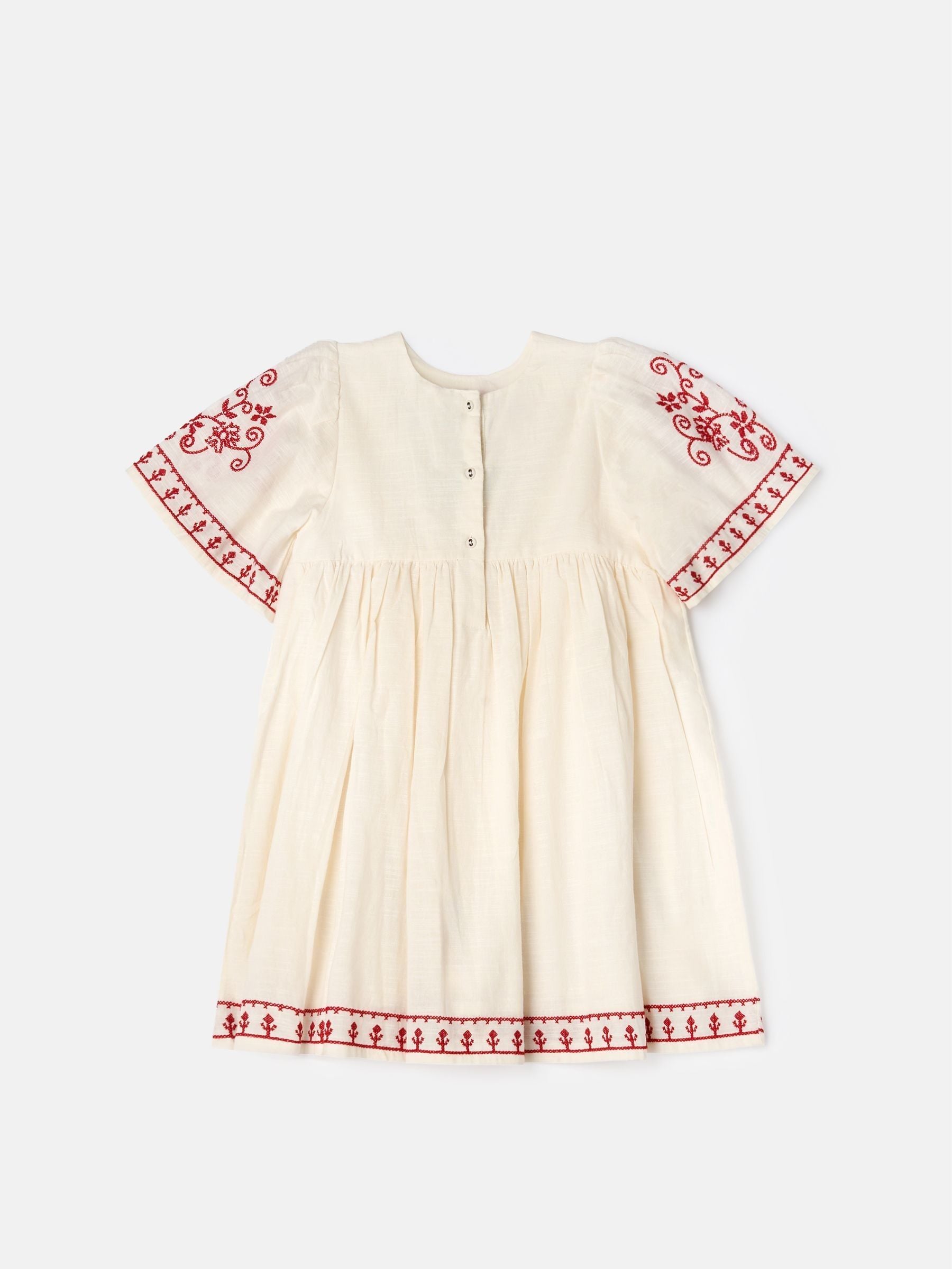 Angel & Rocket Nude Reyna Embroidered Swing Dress