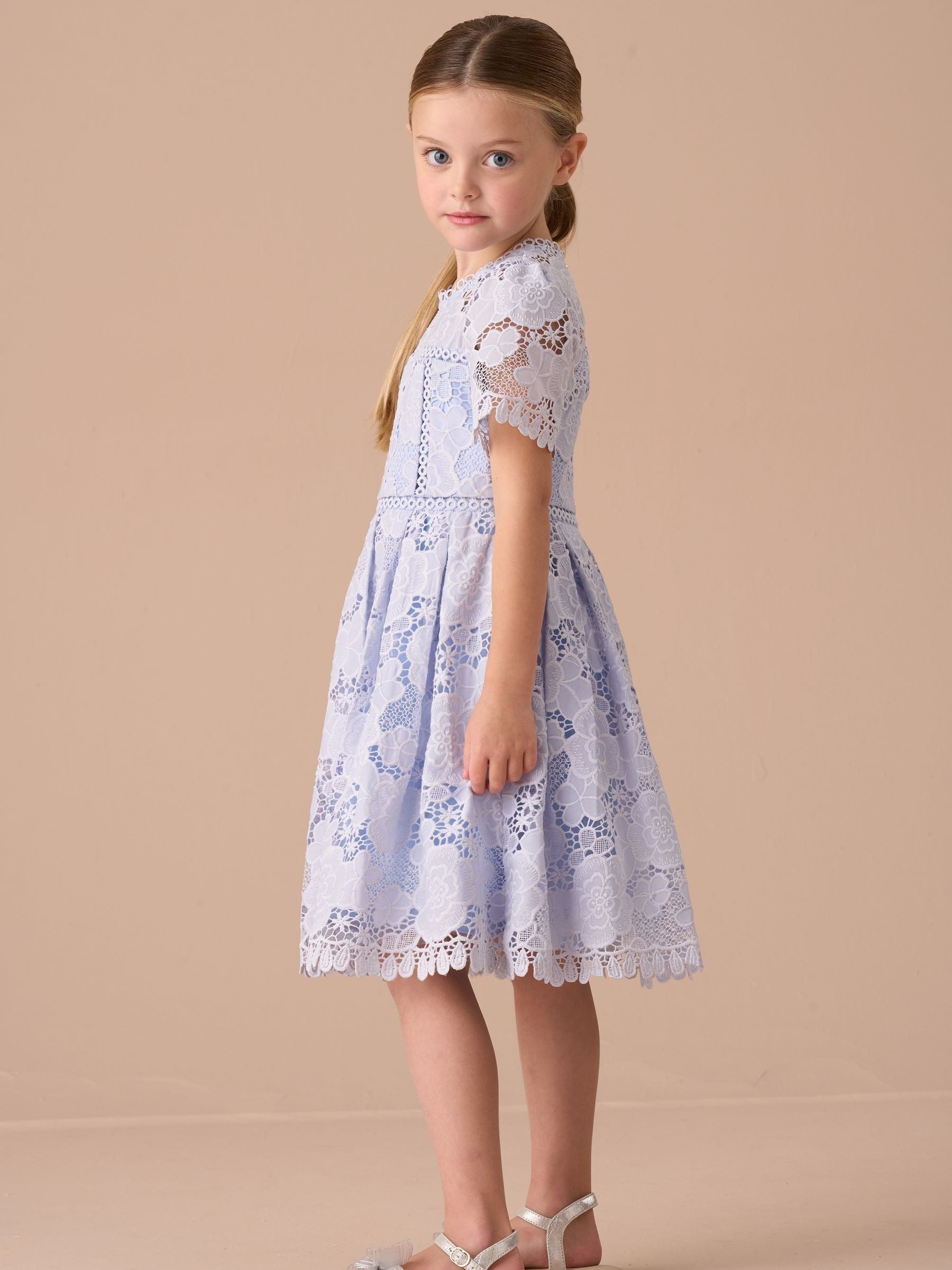 Angel & Rocket Blue Mavea Lace Dress