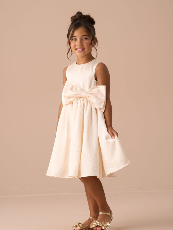 Angel & Rocket Cream Sophie Diamonte Bow Dress