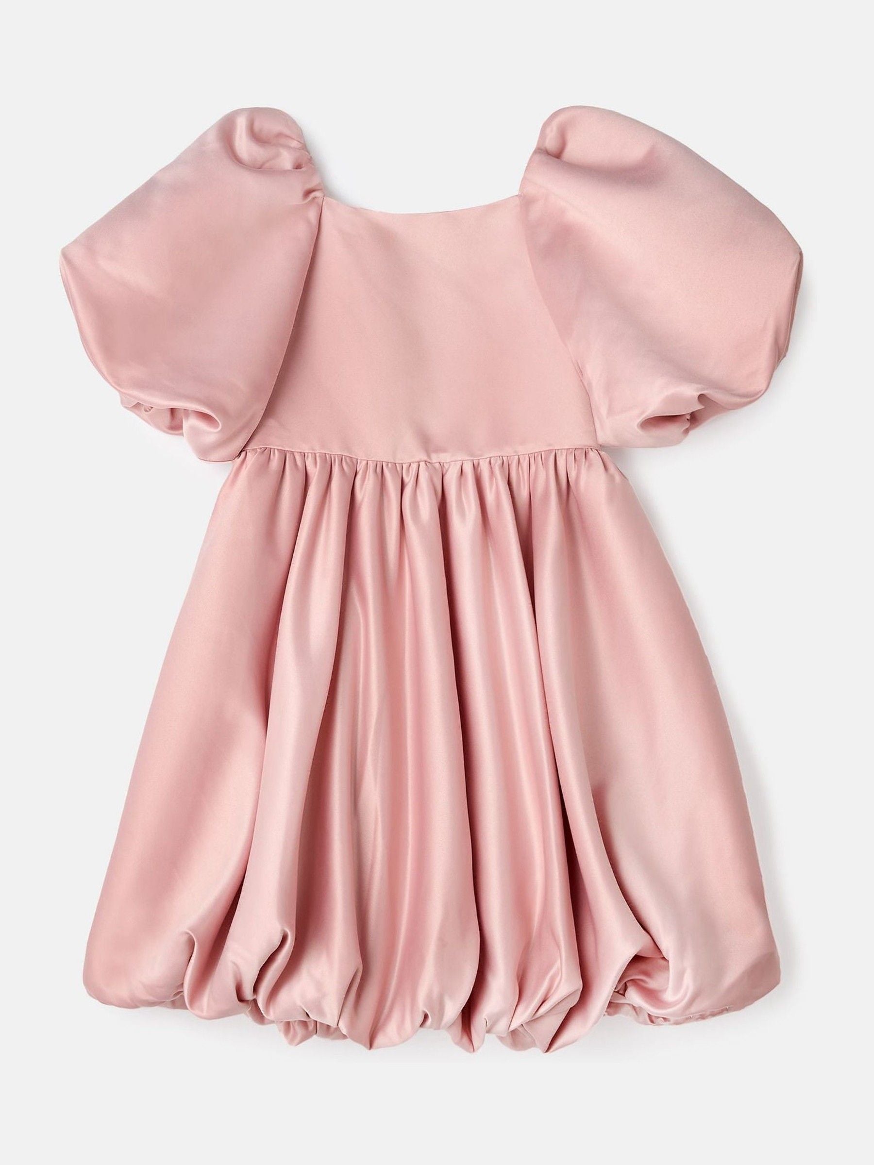 Angel & Rocket Pink Elle Puffball Satin Dress