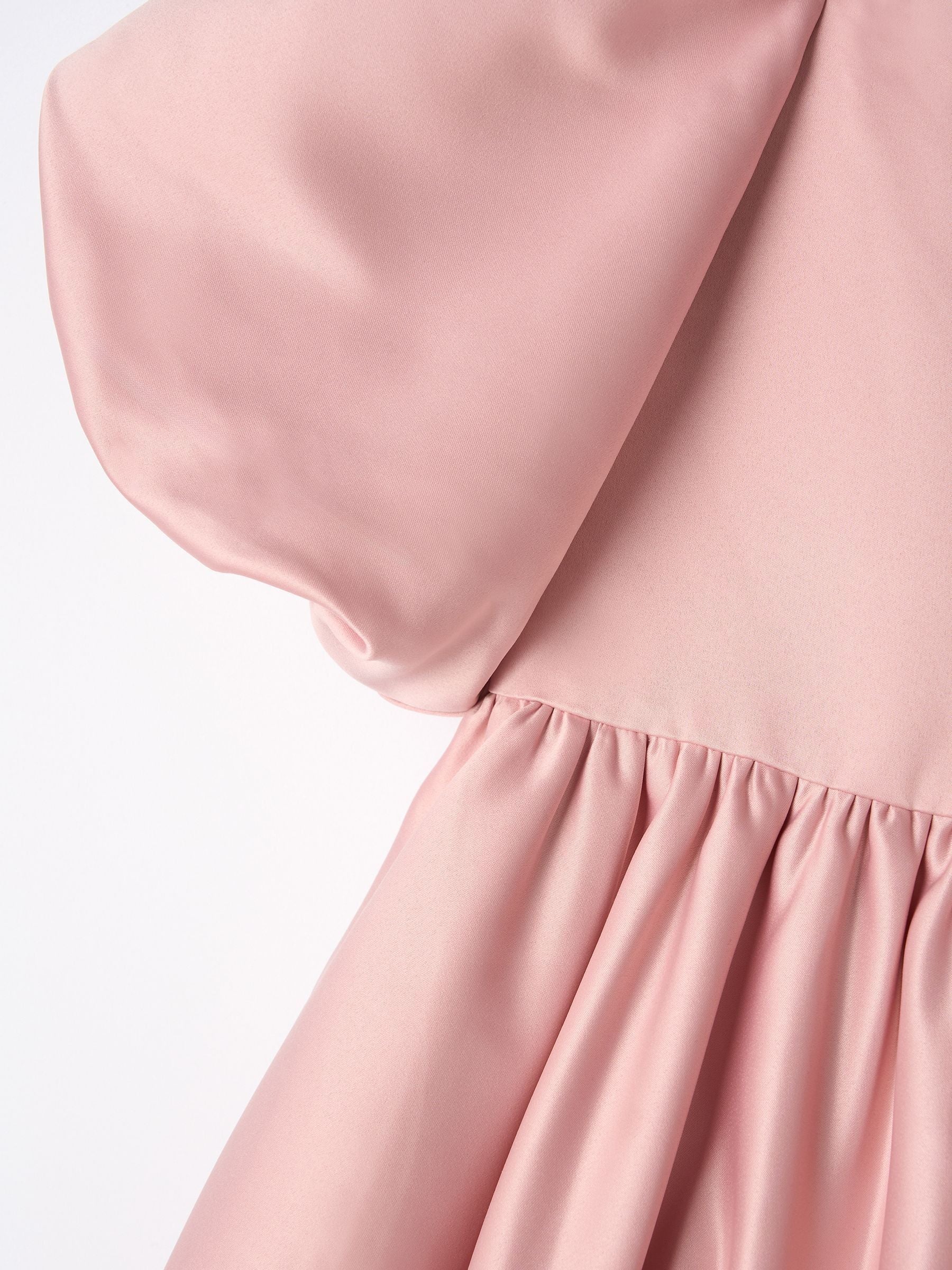 Angel & Rocket Pink Elle Puffball Satin Dress