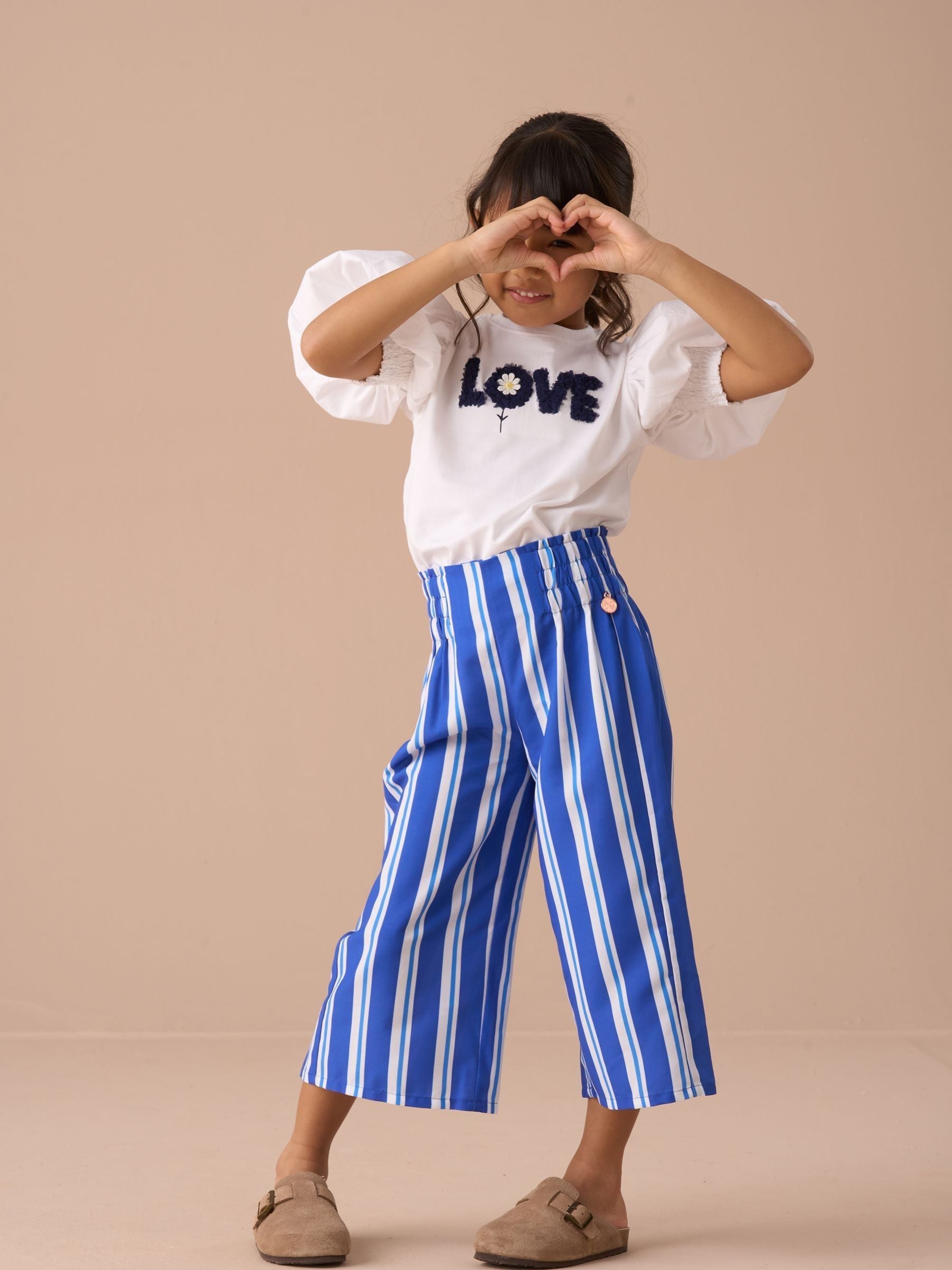 Angel & Rocket Blue Patti Border Print Trousers