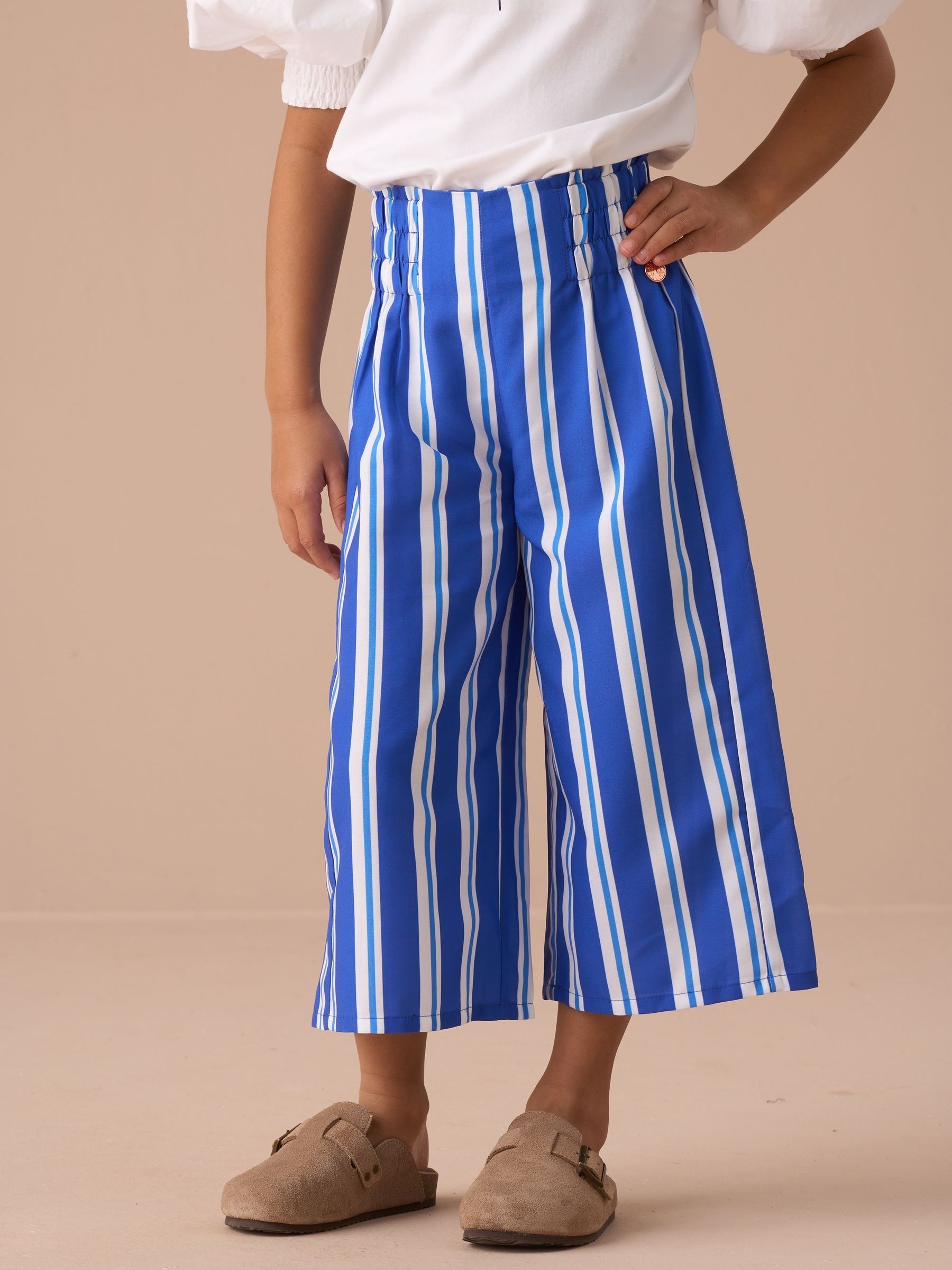 Angel & Rocket Blue Patti Border Print Trousers