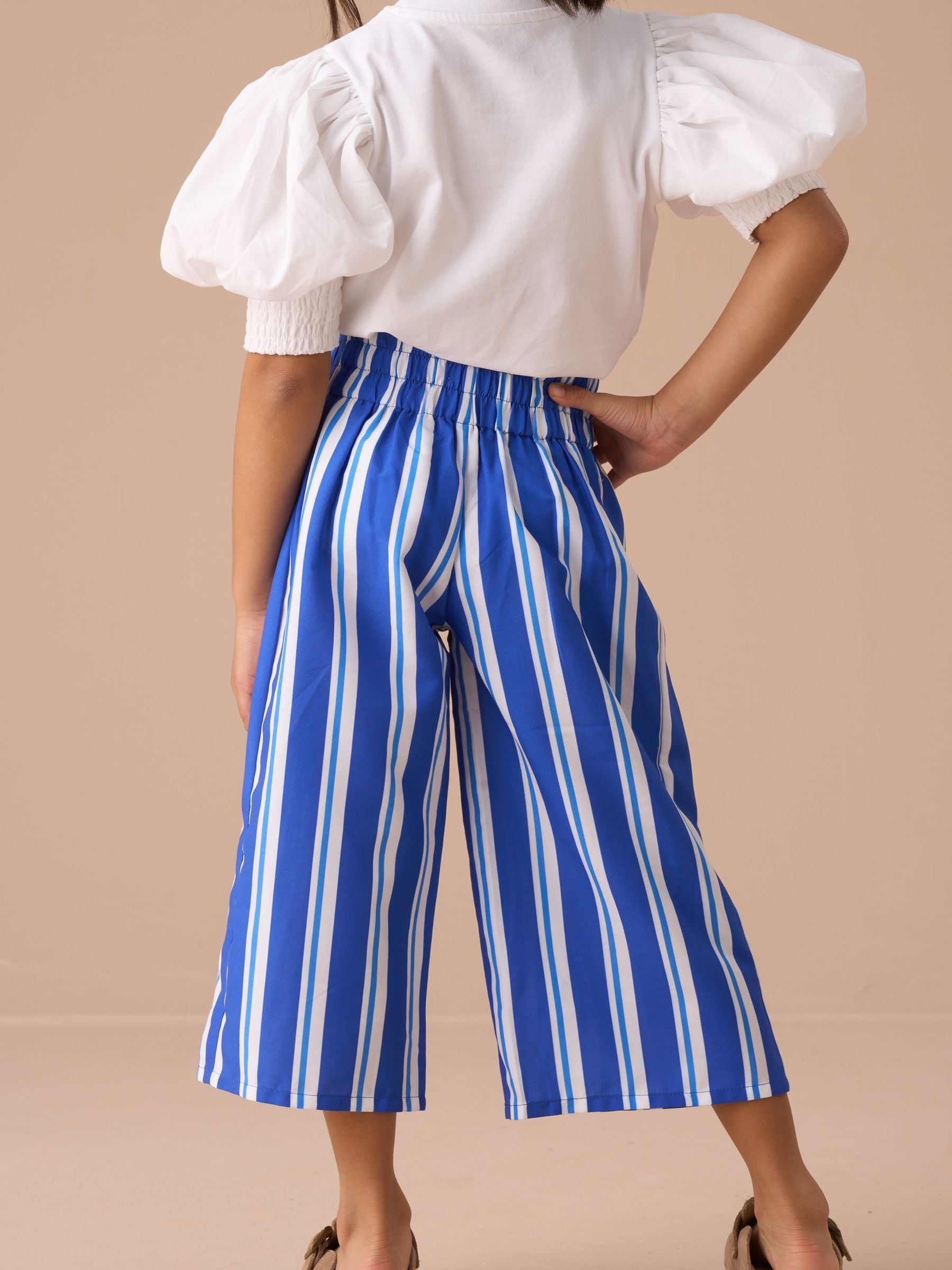 Angel & Rocket Blue Patti Border Print Trousers