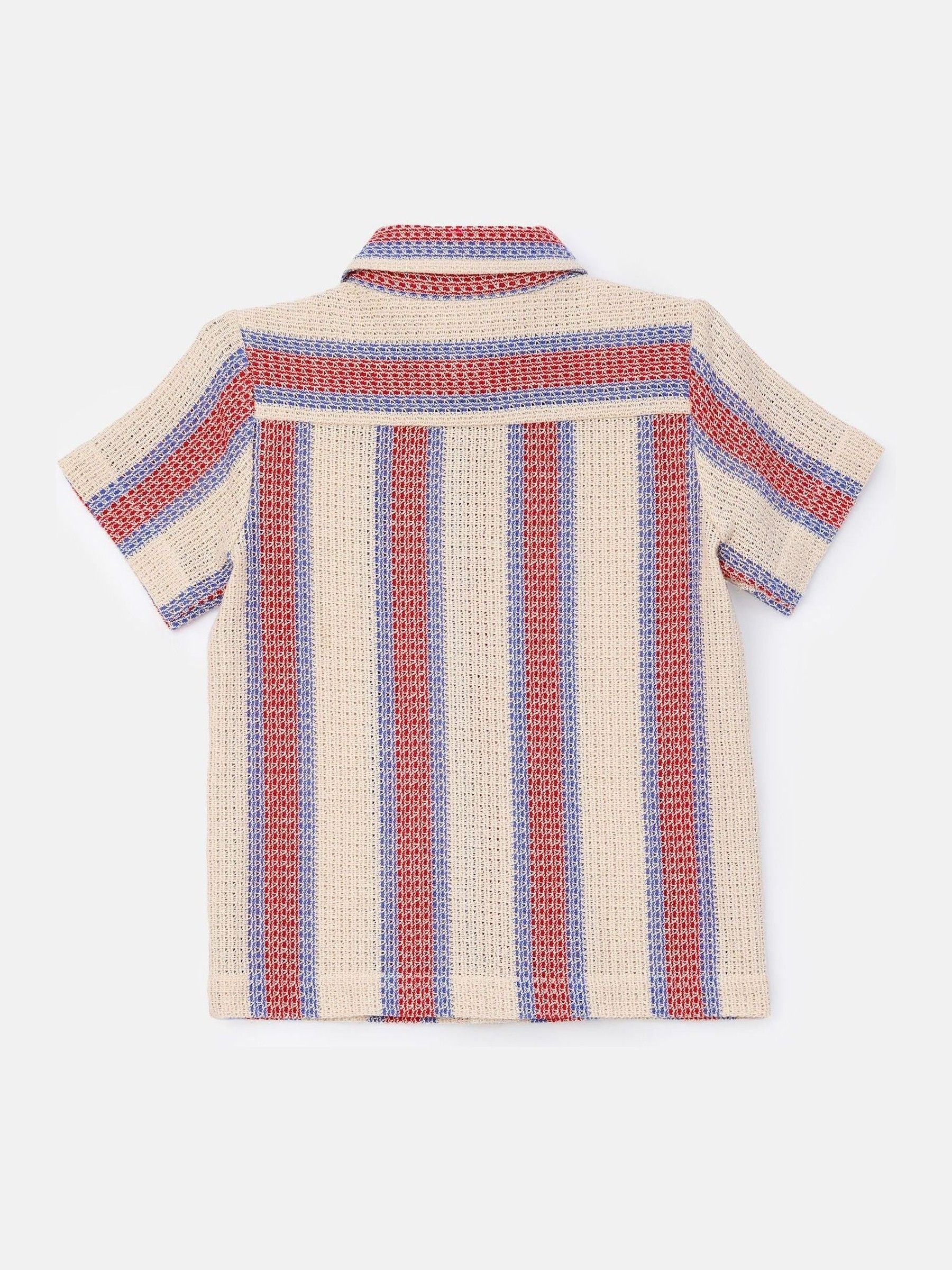 Angel & Rocket Cream Cody Stone Stripe Knitted Shirt