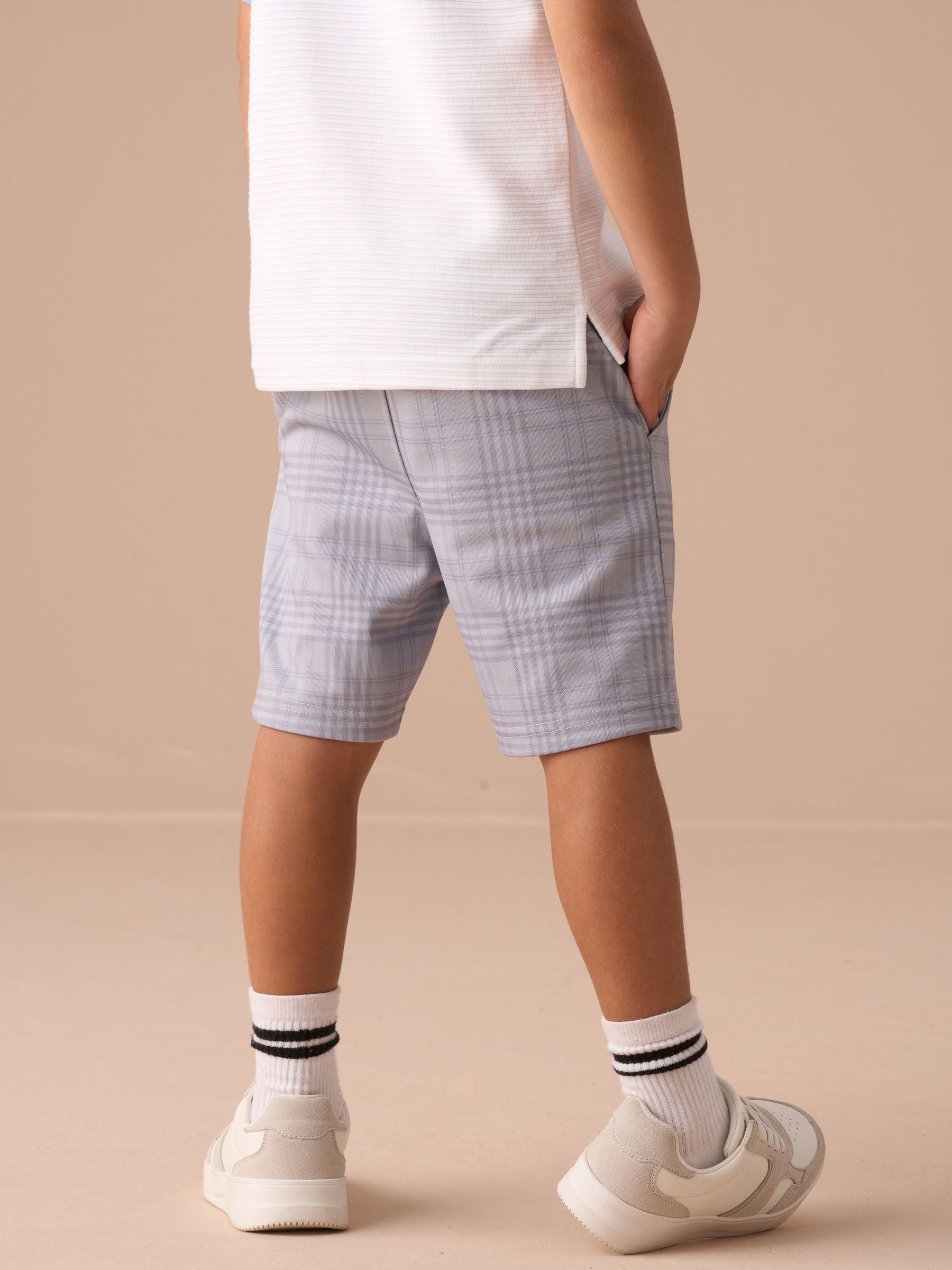 Angel & Rocket Grey Kane Textured 100% Cotton Shorts