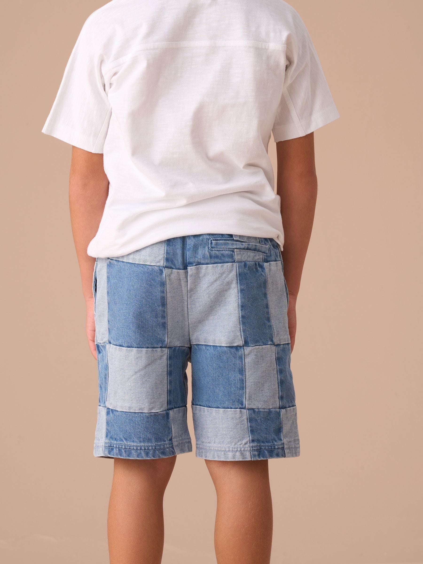 Angel & Rocket Blue Neil Patch Work 100% Cotton Shorts