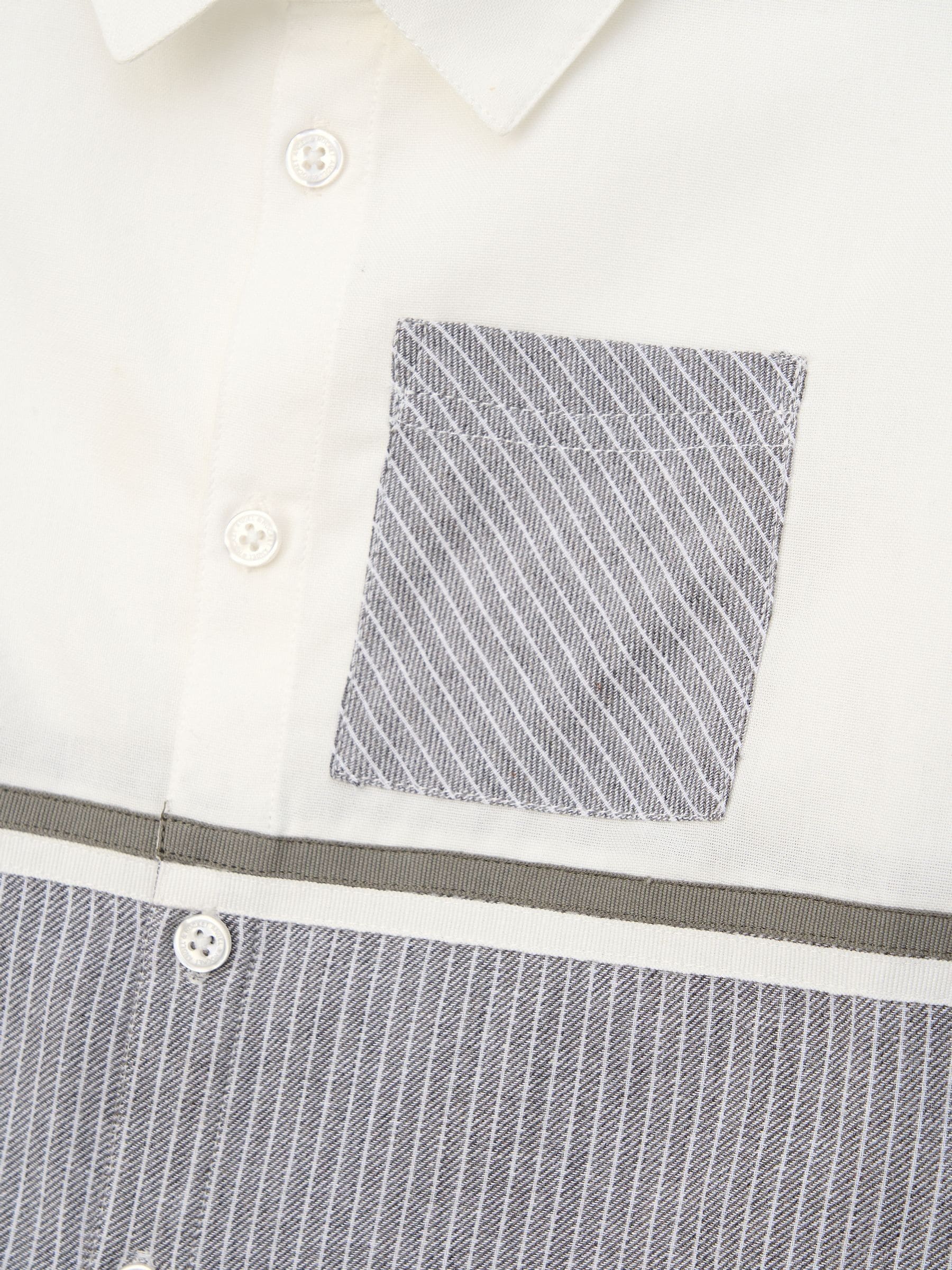 Angel & Rocket Grey Hank Textured Stripe Block 100% Cotton Shirt