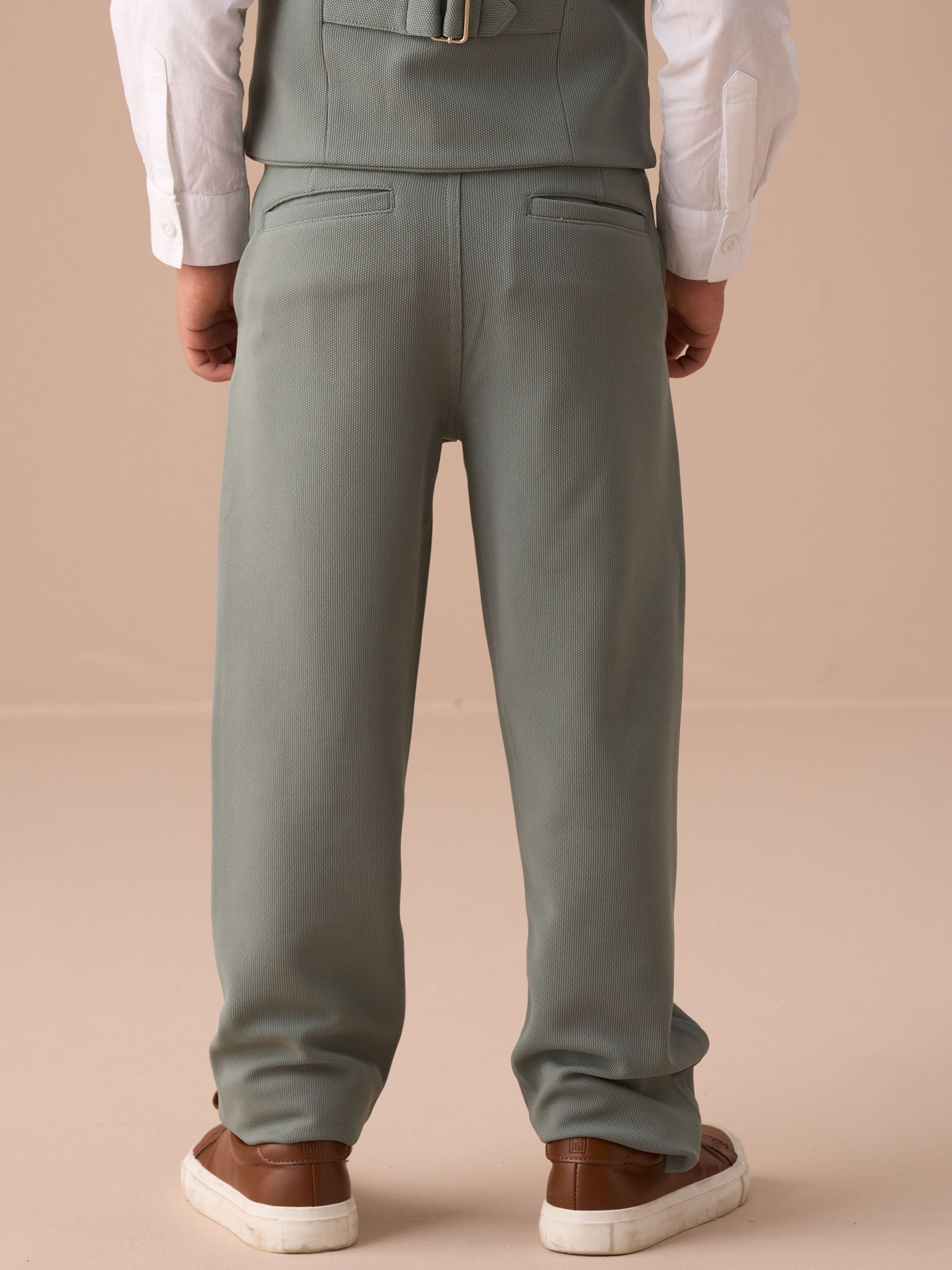 Angel & Rocket Green Benjamin Smart Textured Trousers