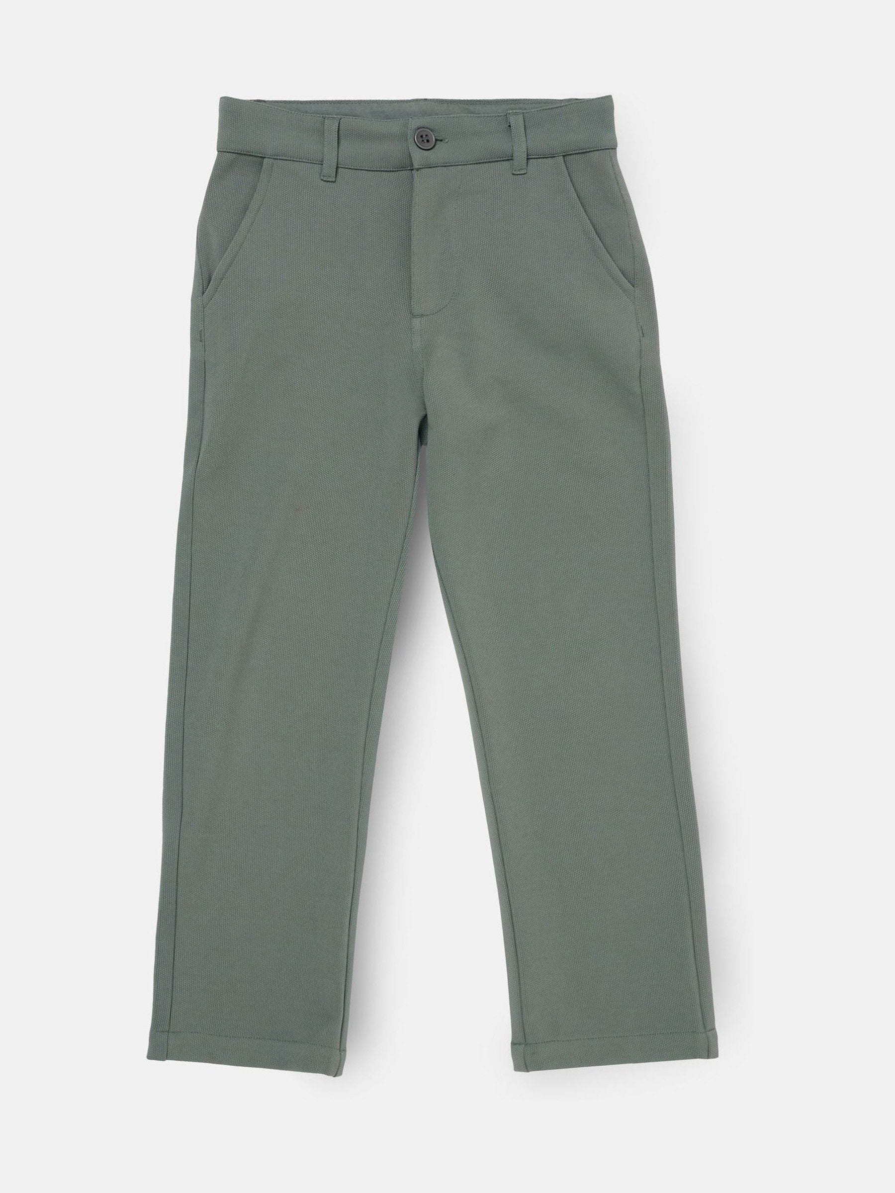 Angel & Rocket Green Benjamin Smart Textured Trousers