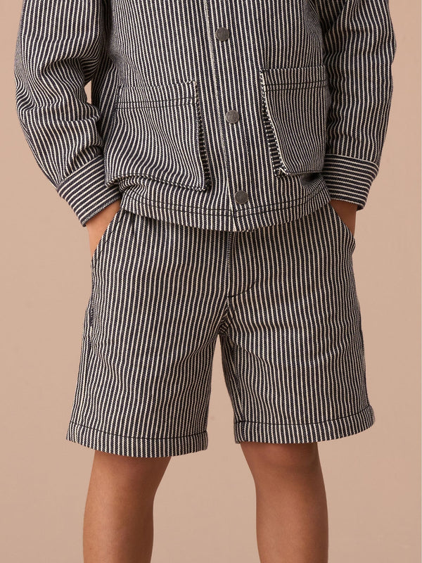 Angel & Rocket Blue Marcus Stripe Casual 100% Cotton Shorts