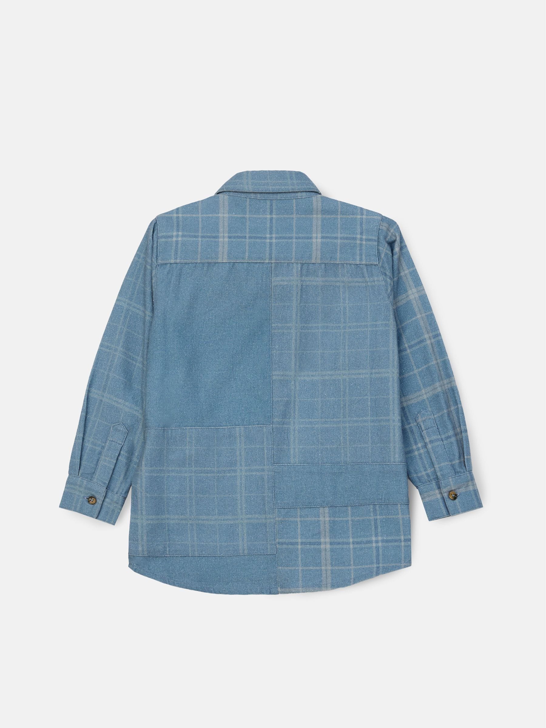 Angel & Rocket Blue 100% Cotton Connor Block Check Shirt