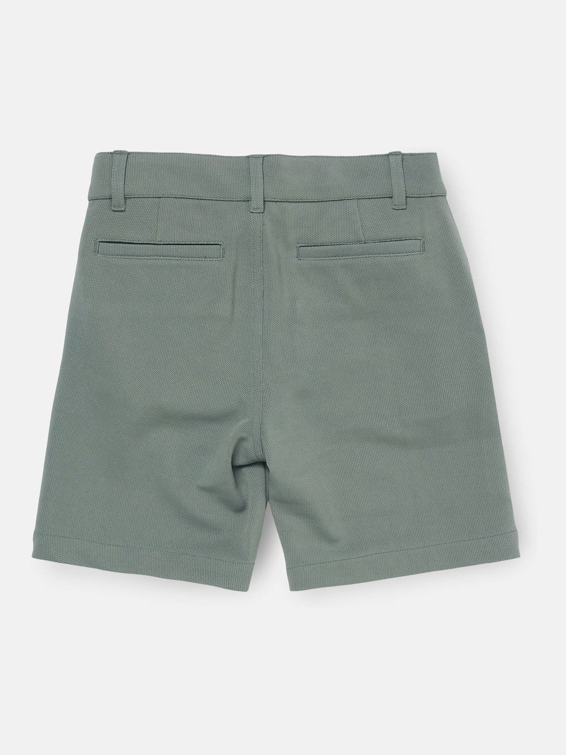 Angel & Rocket Green Benjamin Smart Textured Shorts