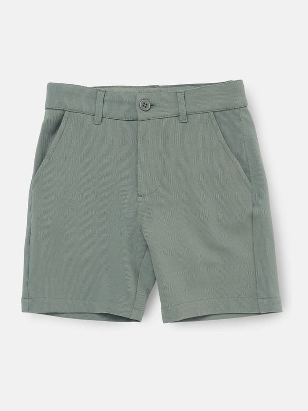 Angel & Rocket Green Benjamin Smart Textured Shorts