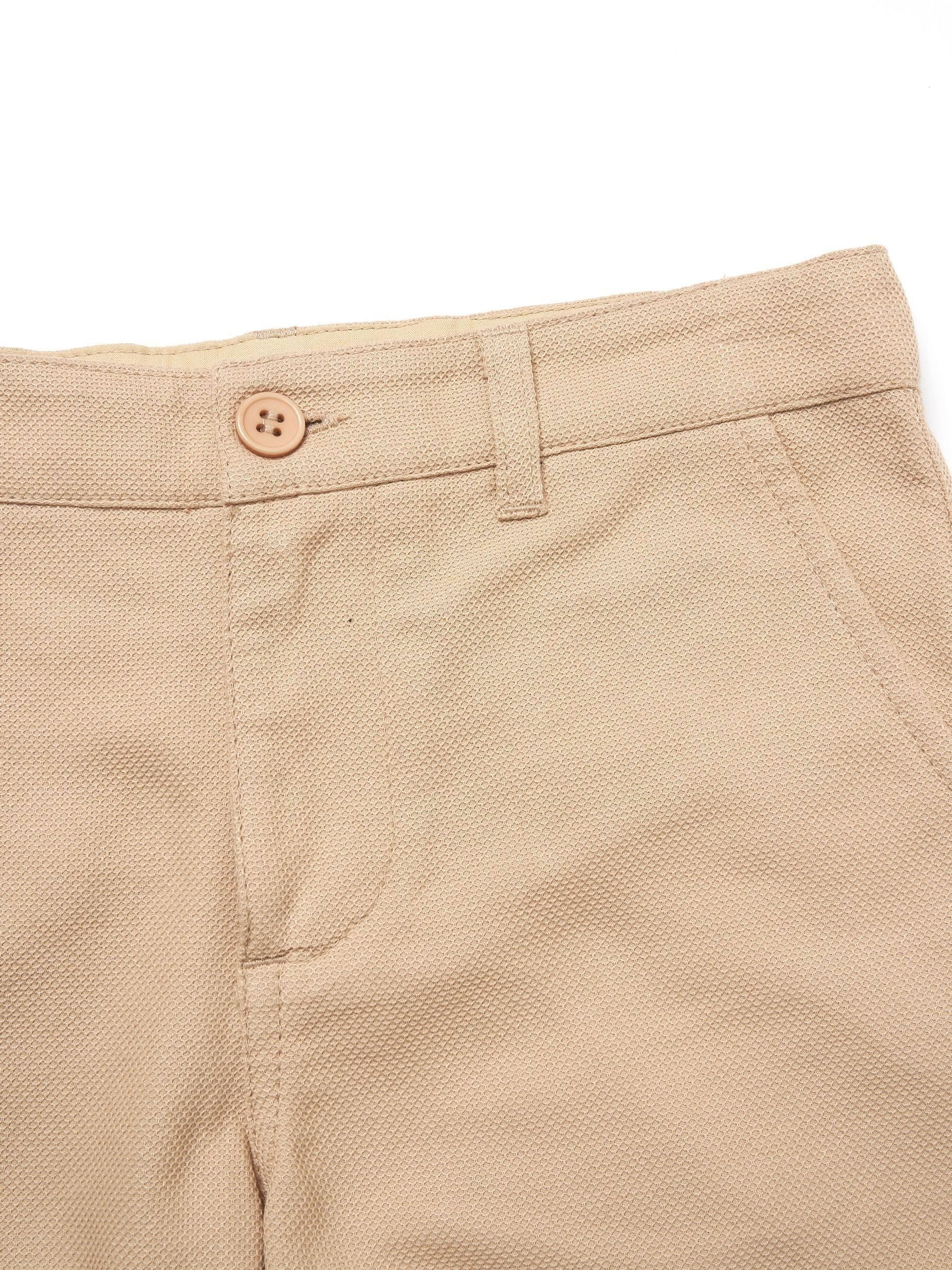 Angel & Rocket Cream Luca Textured Smart 100% Cotton Shorts