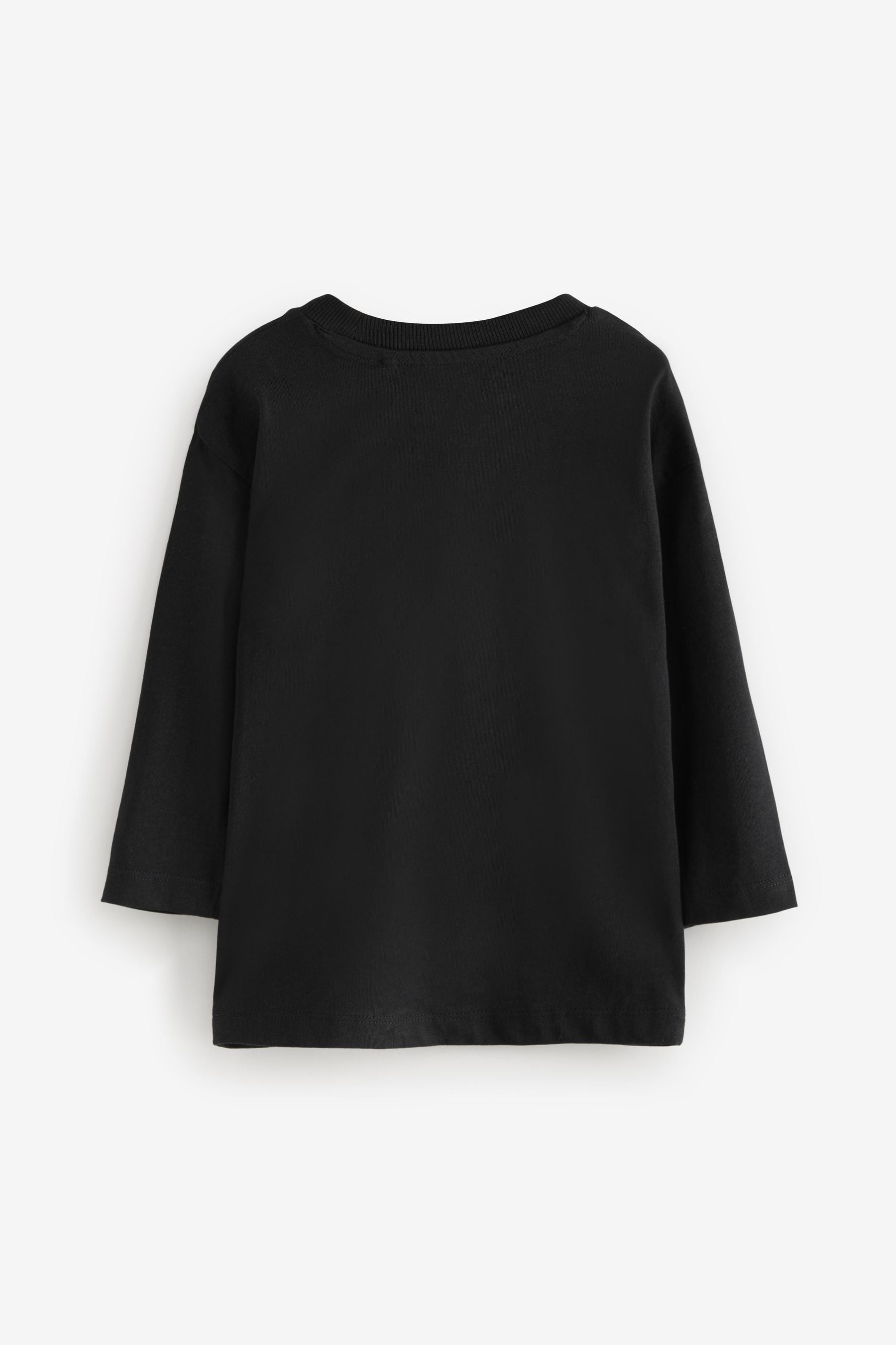 Black 100% Cotton Oasis Long Sleeve T-Shirt (3mths-7yrs)