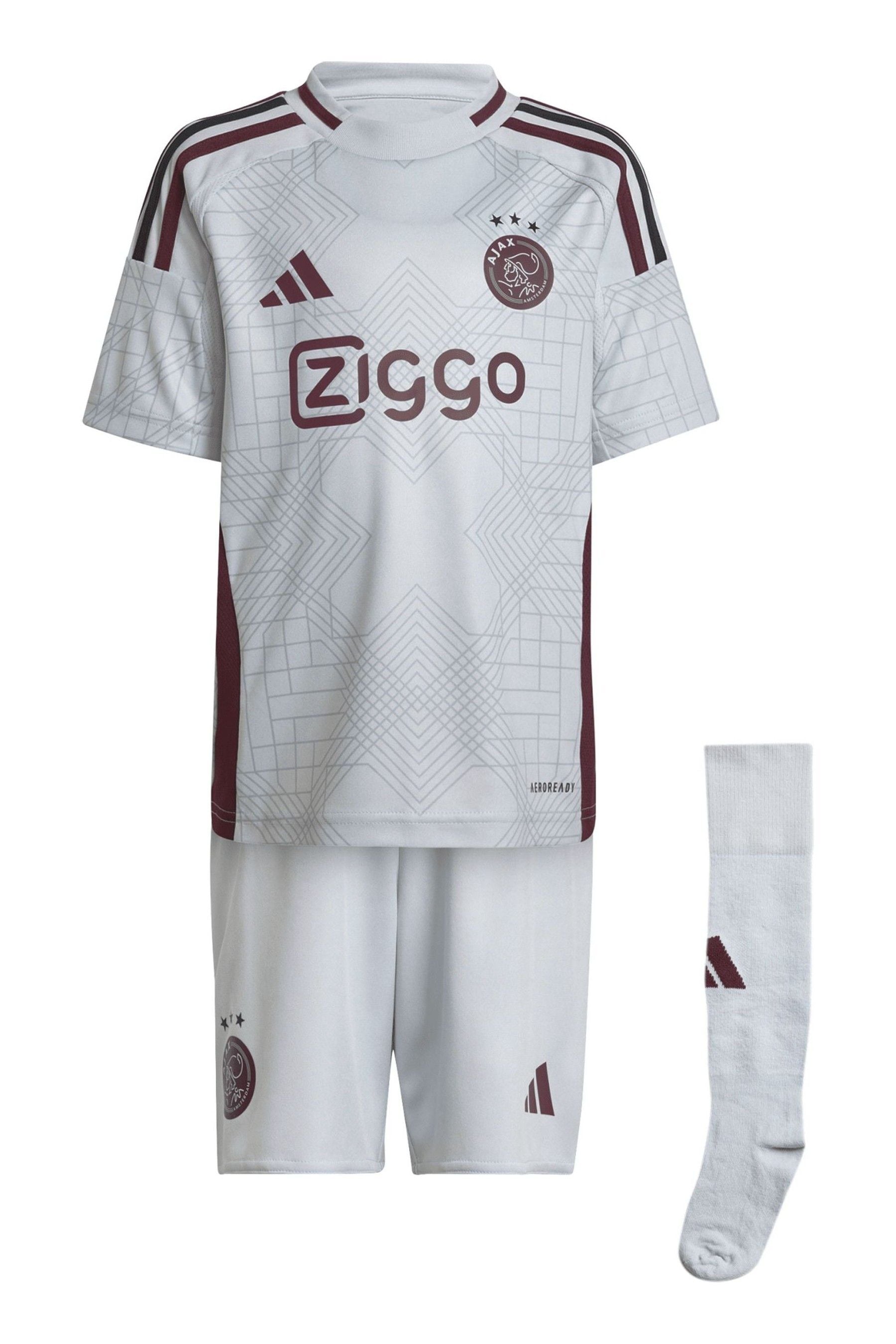 adidas Grey Ajax adidas Third Minikit 2024-25