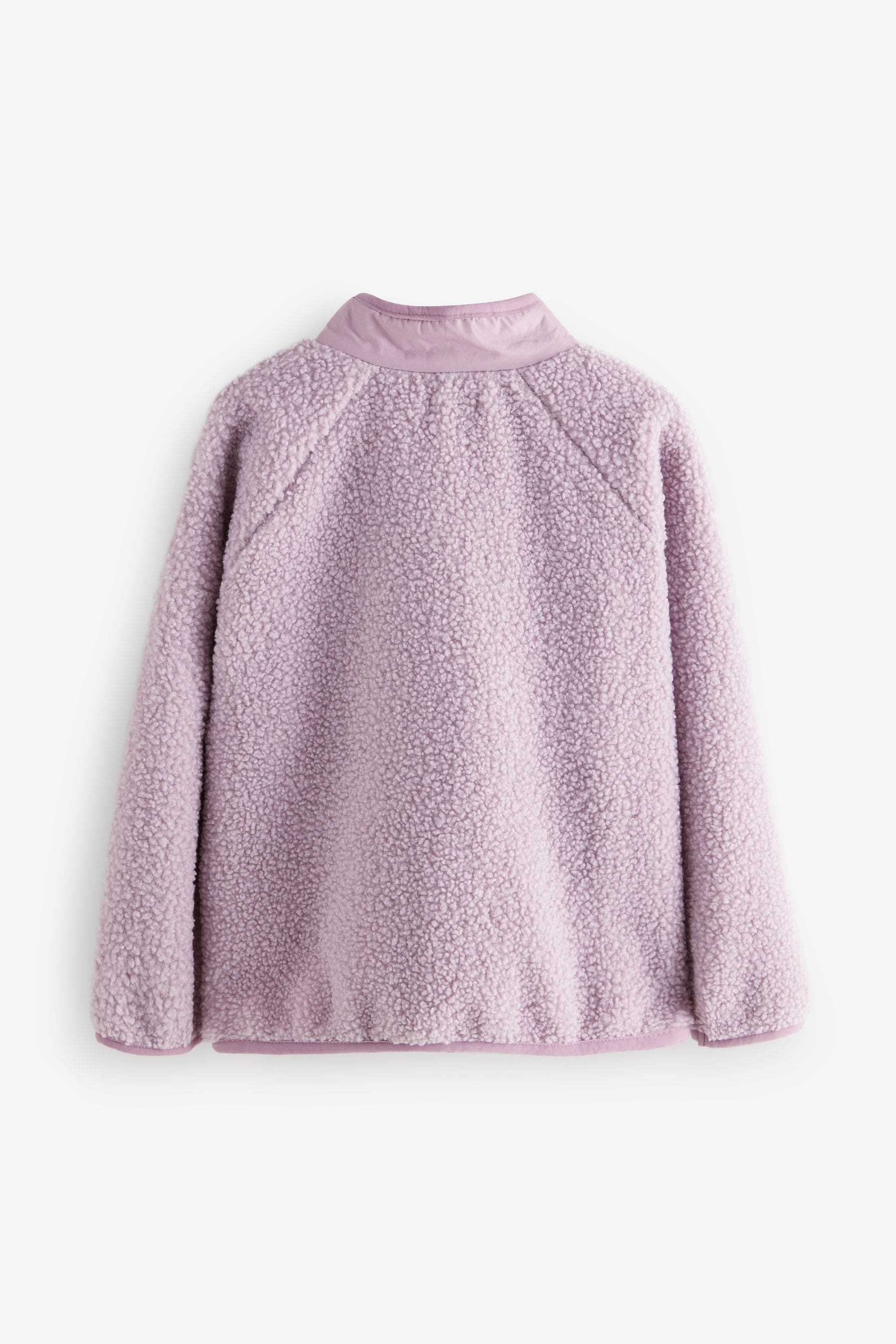 Lilac Purple Placket Borg Fleece Top (3-16yrs)