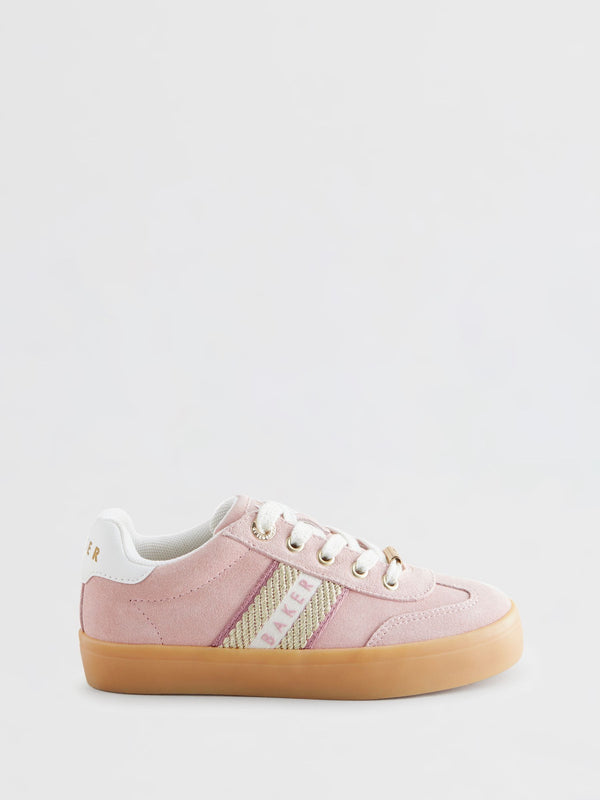 Baker by Ted Baker Girls Low Top Trainers with Gum Sole