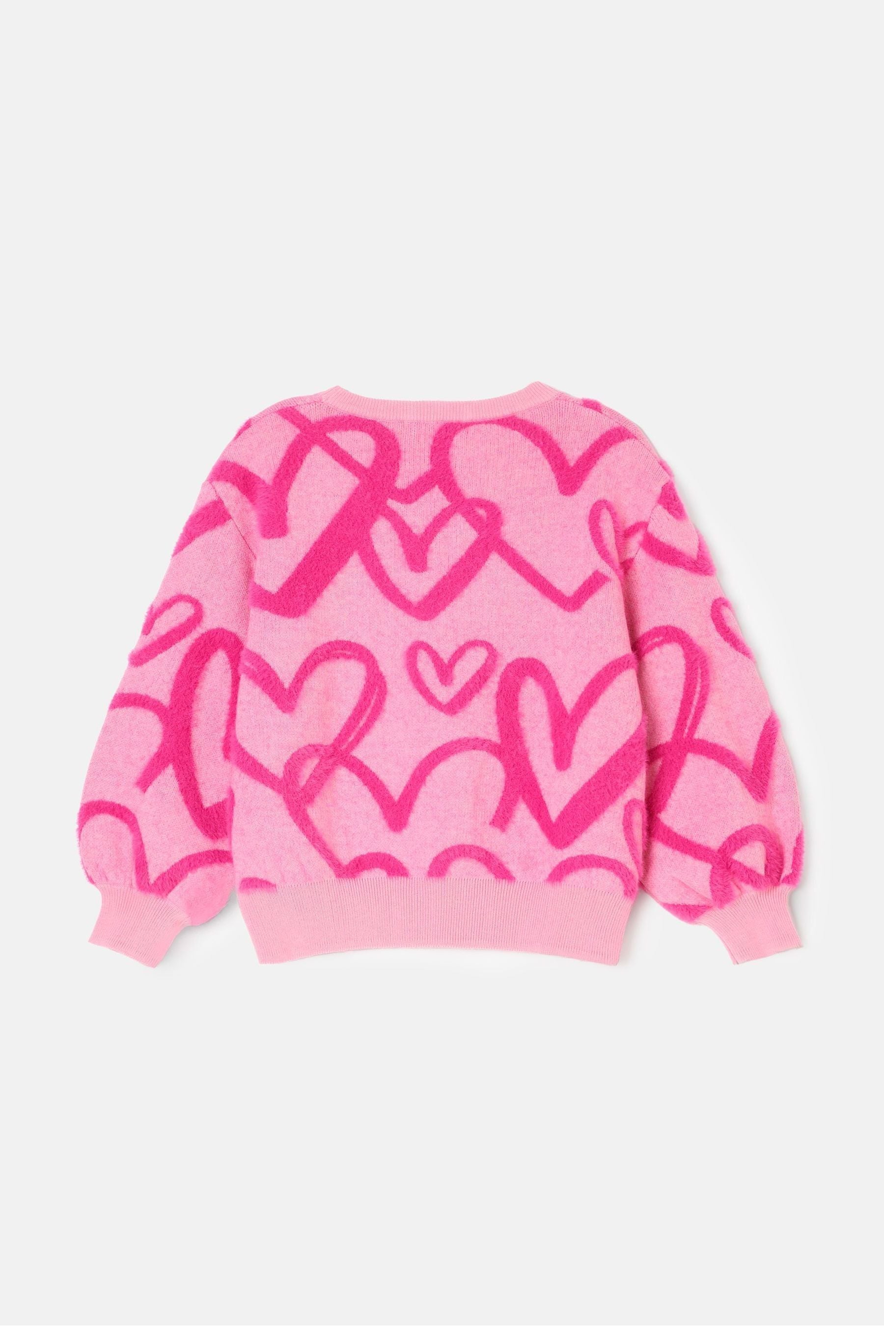 Angel & Rocket Pink Harlow Pink Heart Jumper