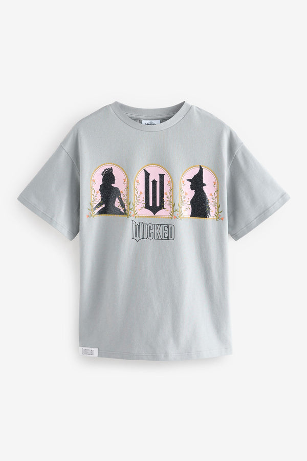 Grey Oversized Wicked 100% Cotton T-Shirt (6-16yrs)