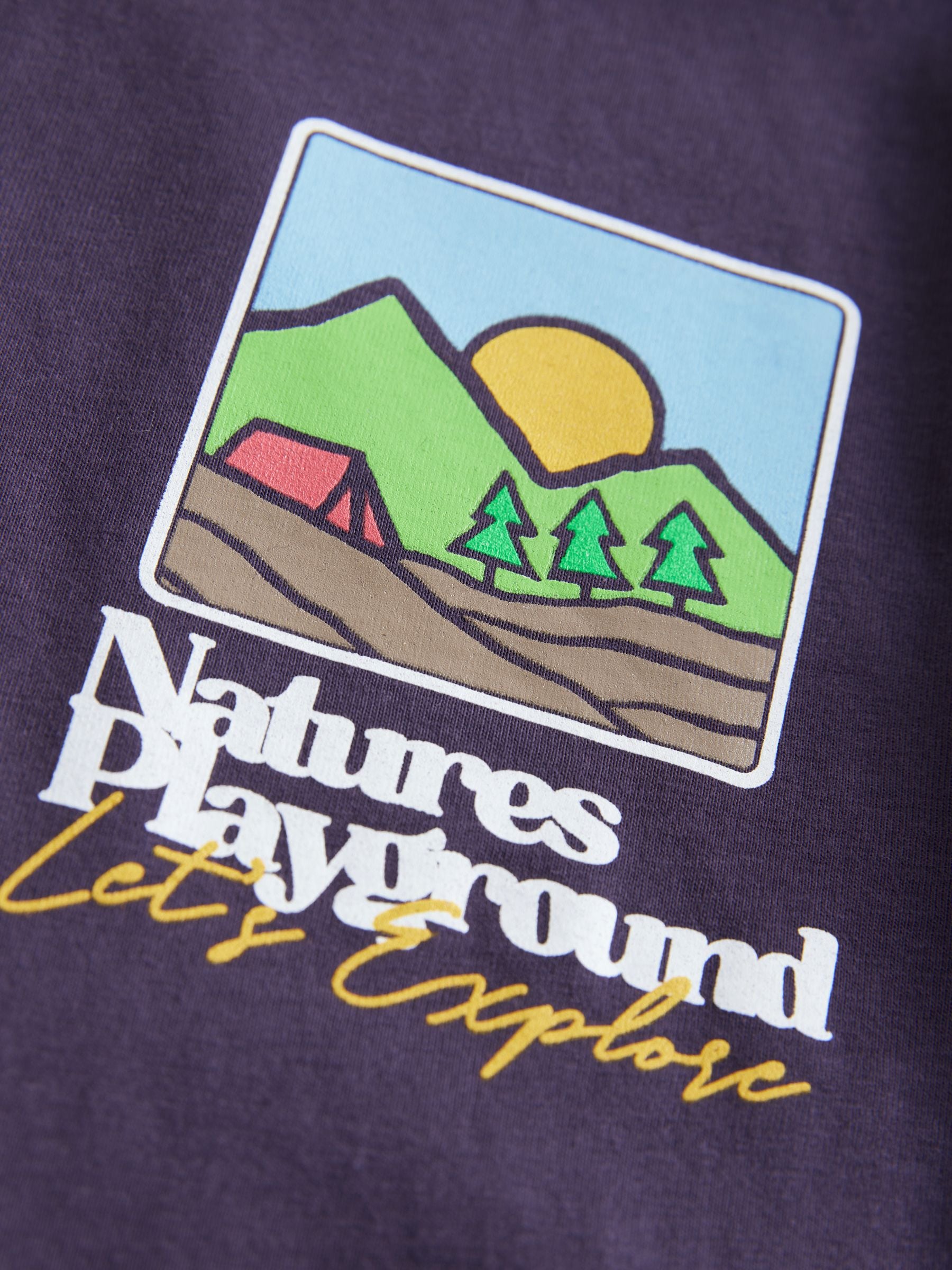 Purple Back Print Long Sleeve 100% Cotton T-Shirt (3mths-7yrs)