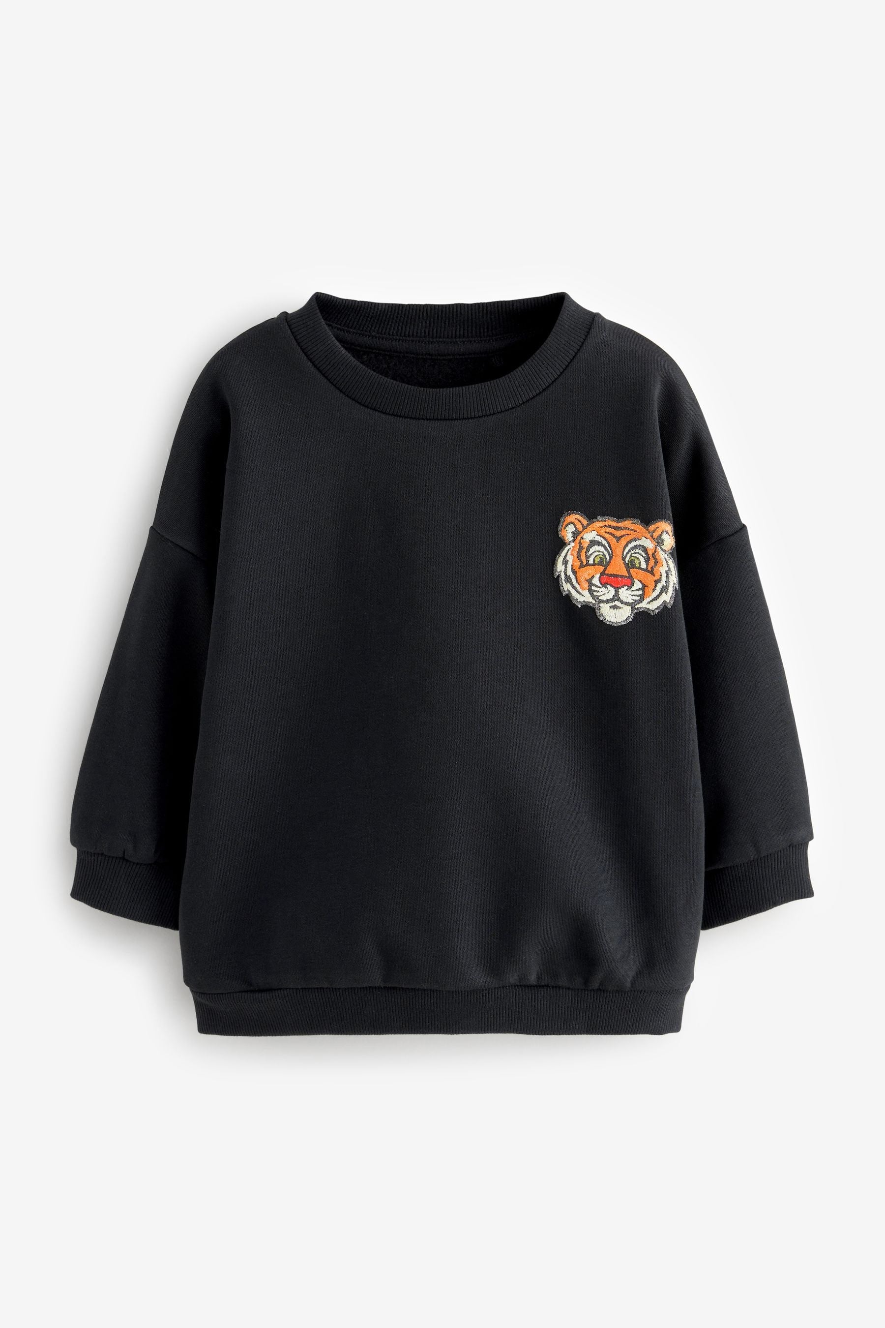 Black Tiger Crew Neck Sweatshirt (3mths-7yrs)