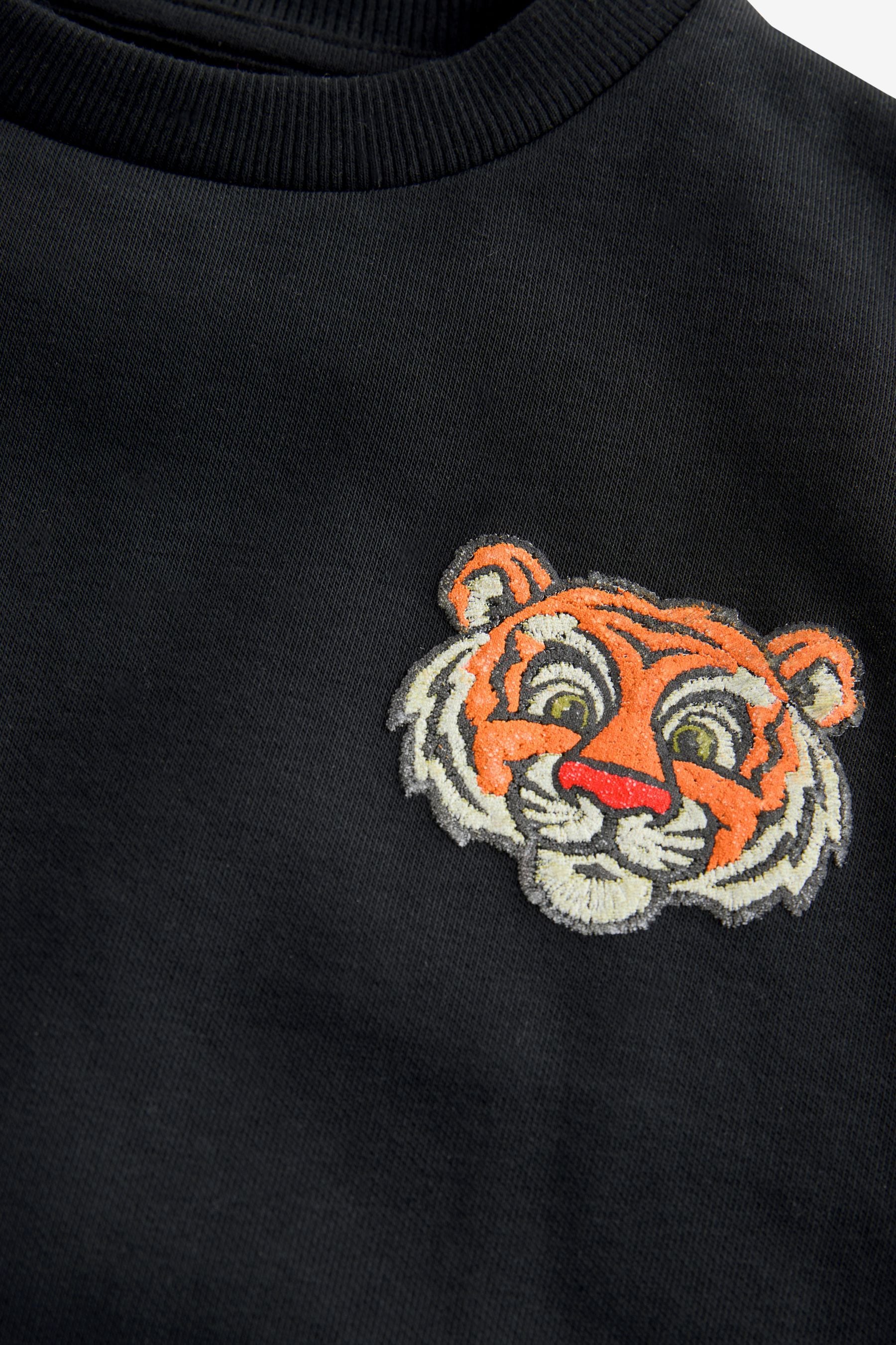 Black Tiger Crew Neck Sweatshirt (3mths-7yrs)