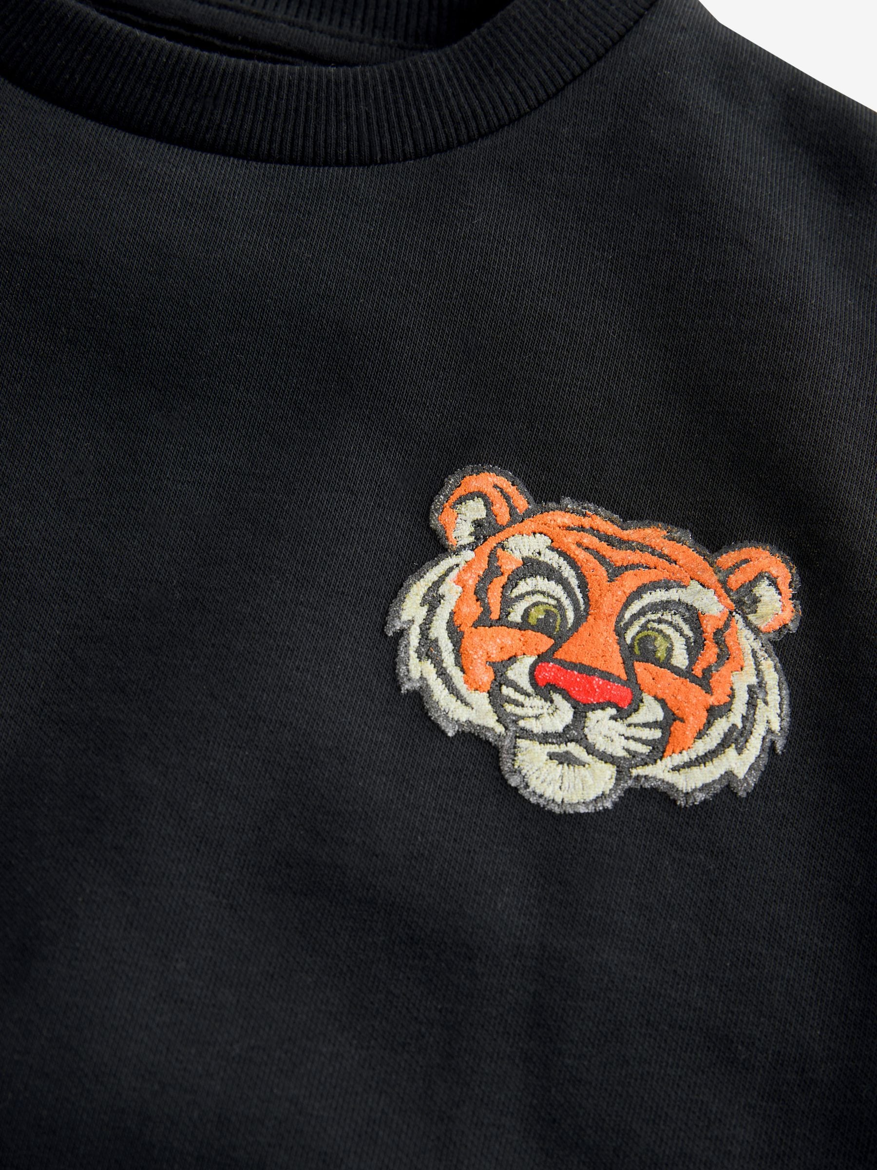 Black Tiger Crew Neck Sweatshirt (3mths-7yrs)