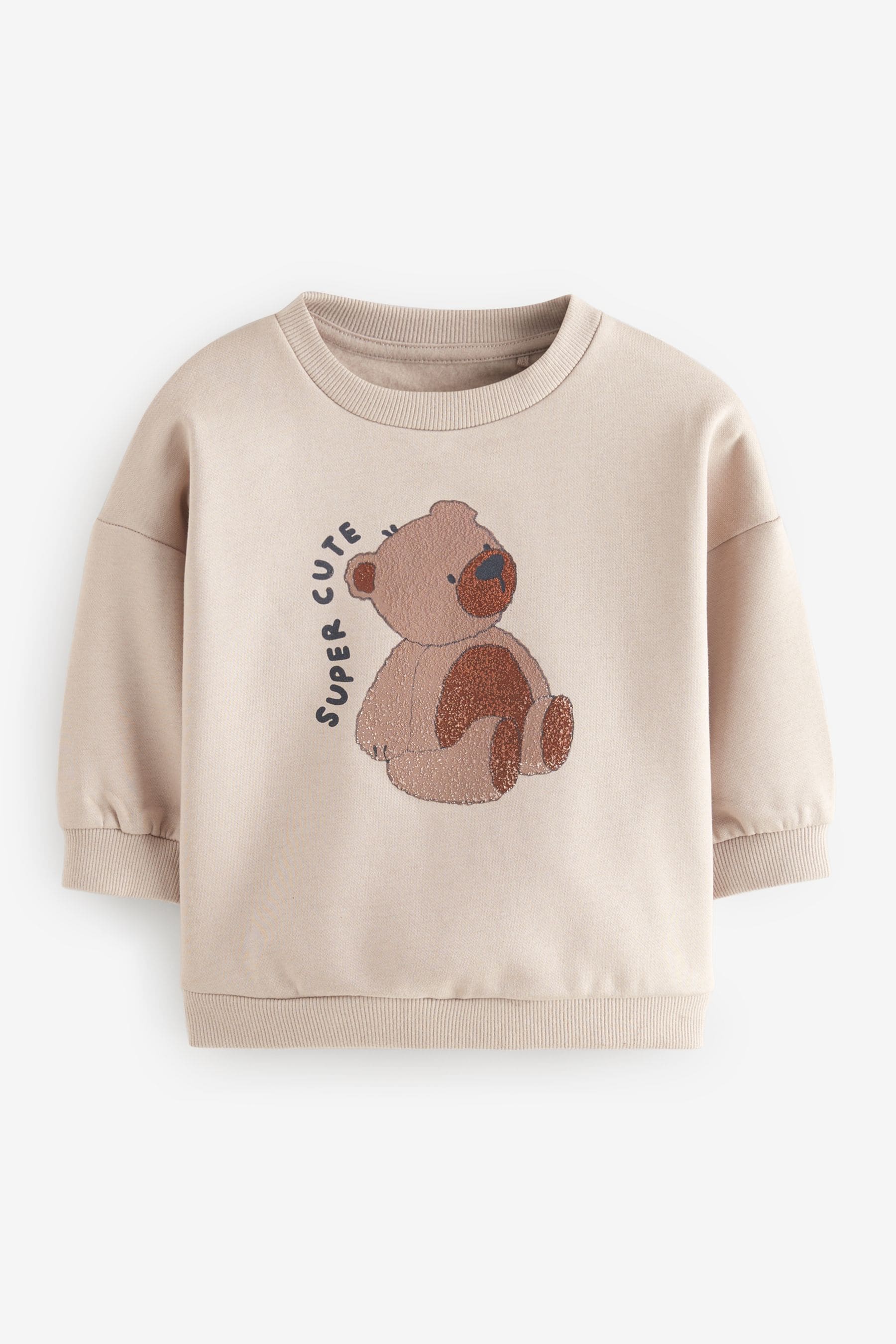 Cement Stone Bear Crew Neck Sweatshirt (3mths-7yrs)