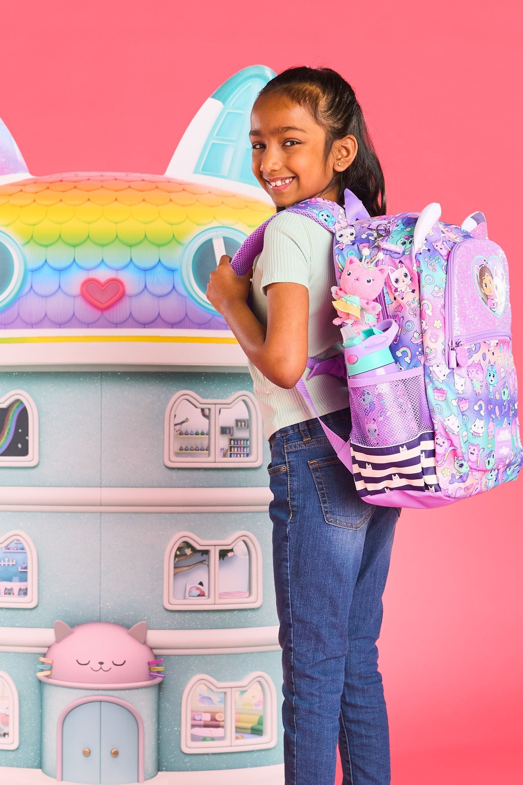 Smiggle Purple Gabbys Dollhouse Classic Backpack