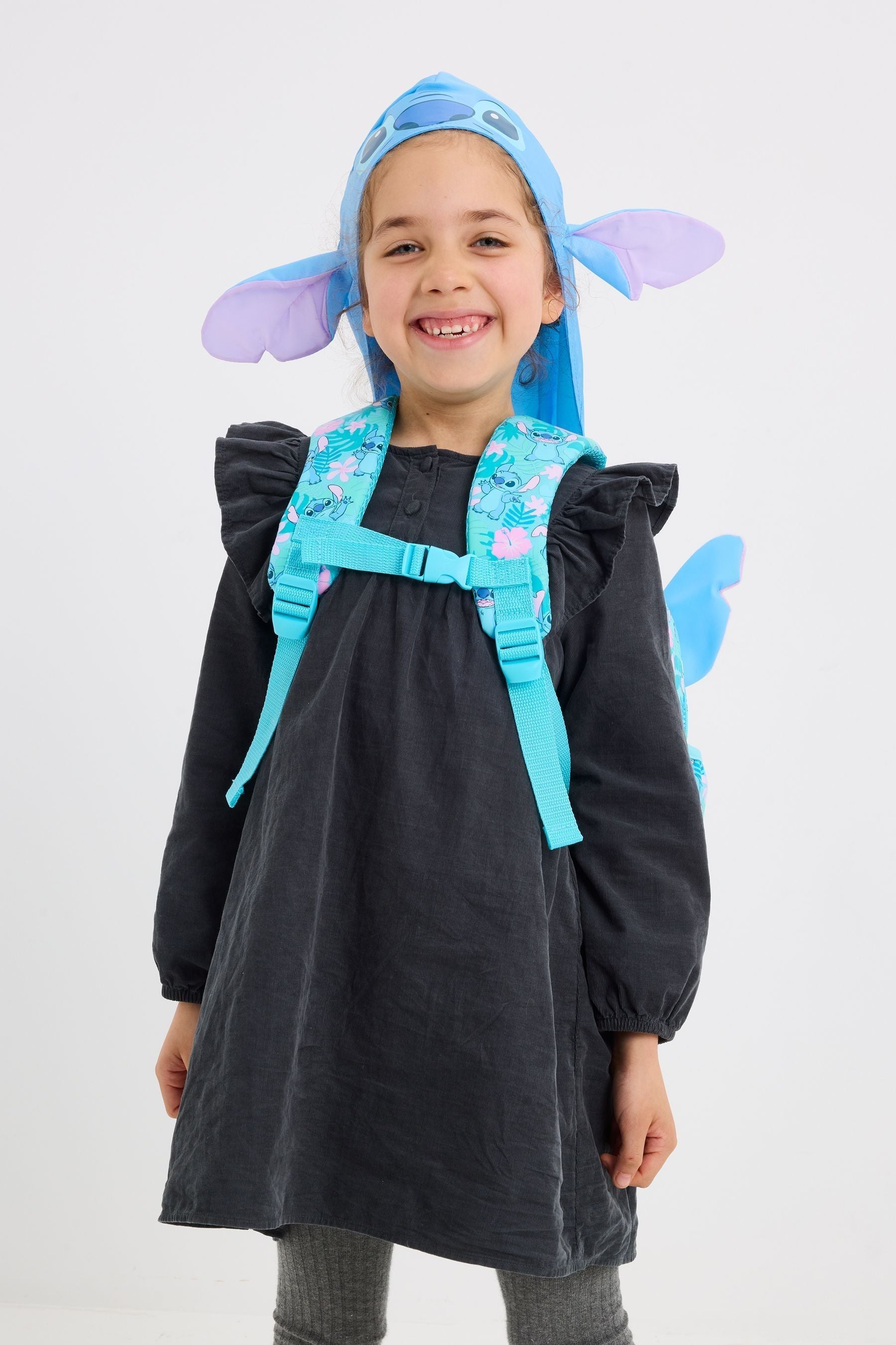 Smiggle Blue Junior Stitch Hoodie Backpack